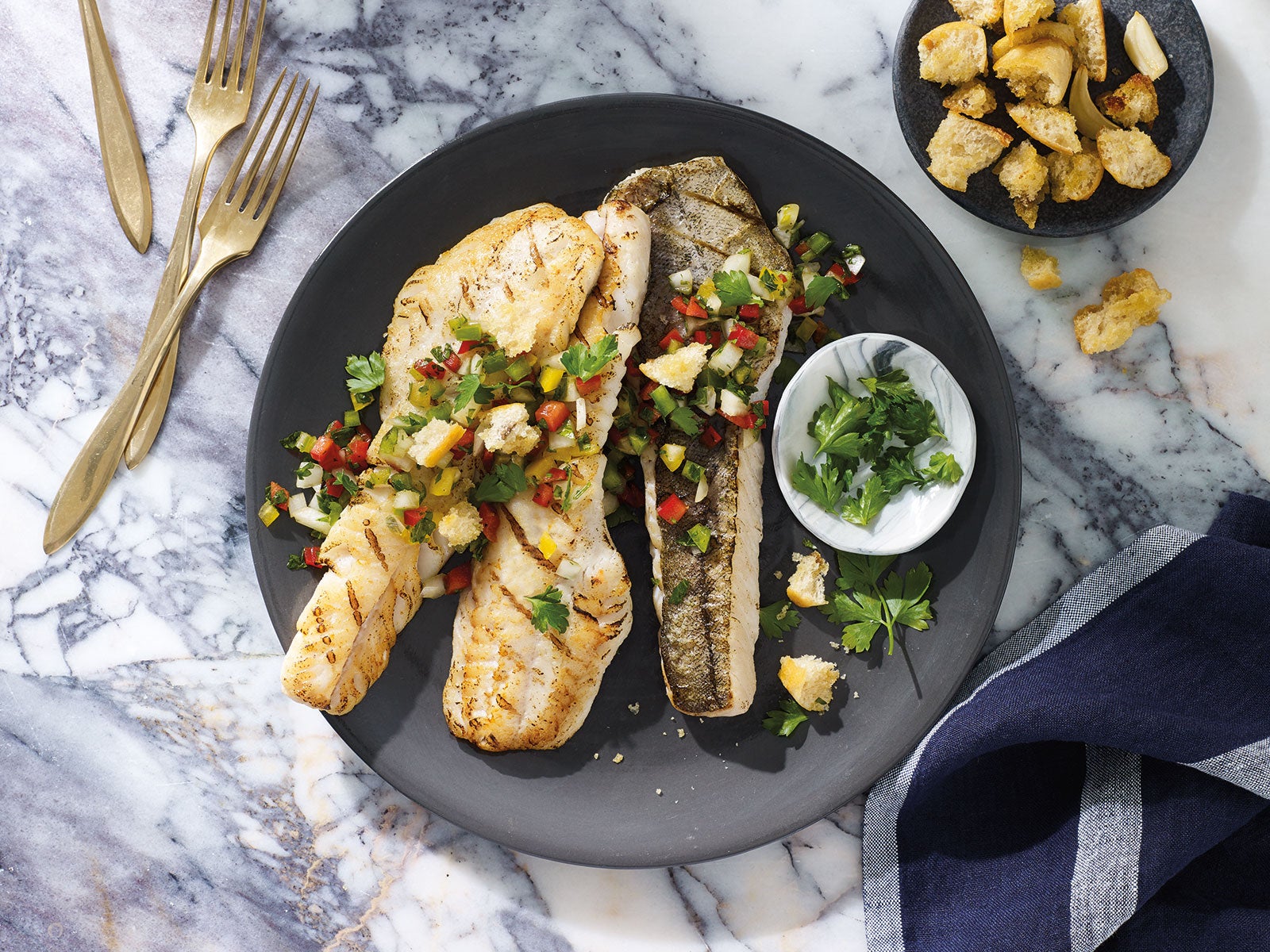 Grilled Wild Alaska Pollock with Brazilian Salsa