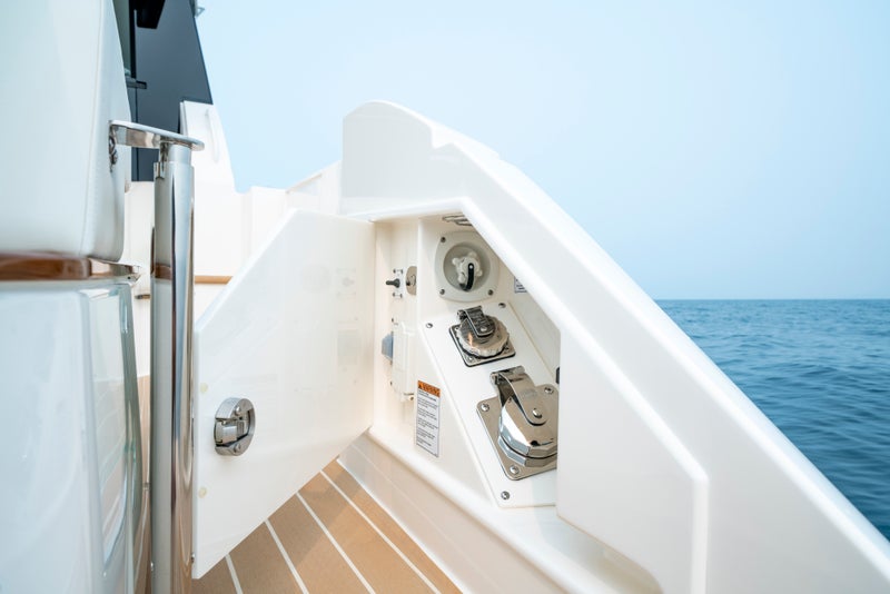 Tiara Yachts 48 LE&nbsp;Starboard dockside water inlet and shore power connection