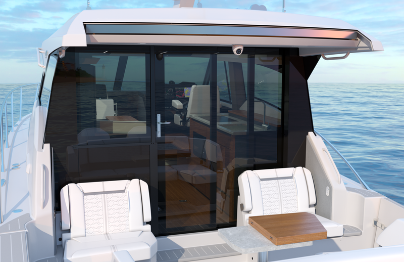 Tiara Yachts 43 LE glass salon doors