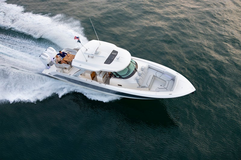 Tiara Yachts 43 LS running to starboard