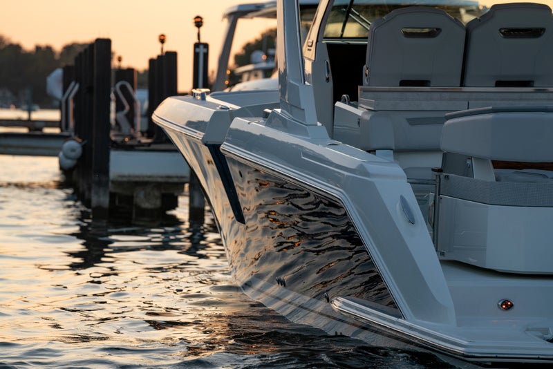 Tiara Yachts 38 LS portside boarding door