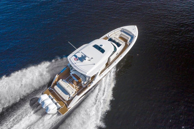 Tiara Yachts 48 LS Aerial Image