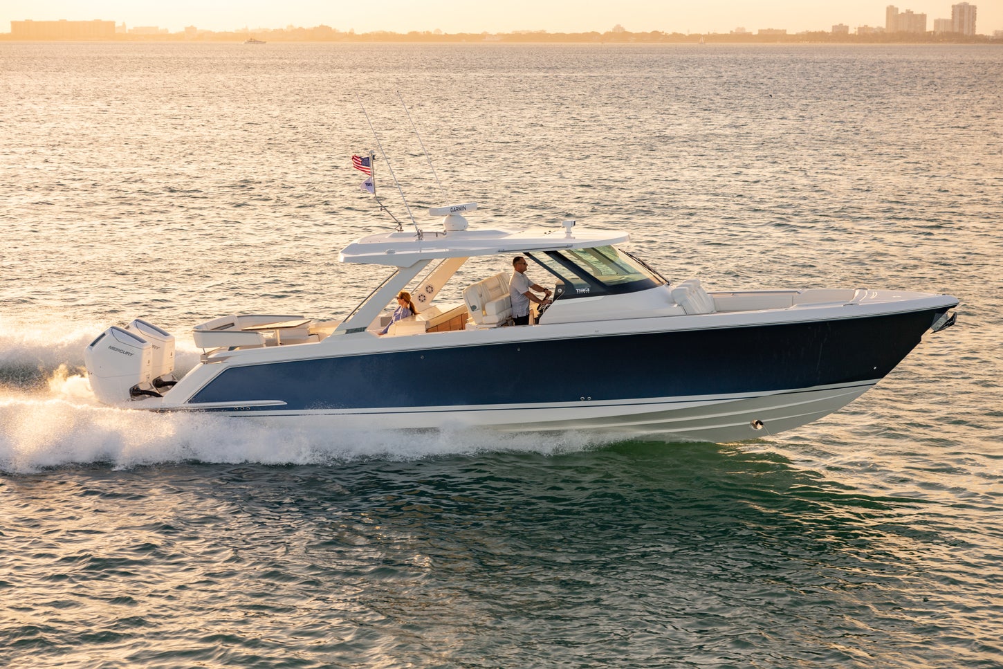 Tiara Yachts 43 LS running to starboard