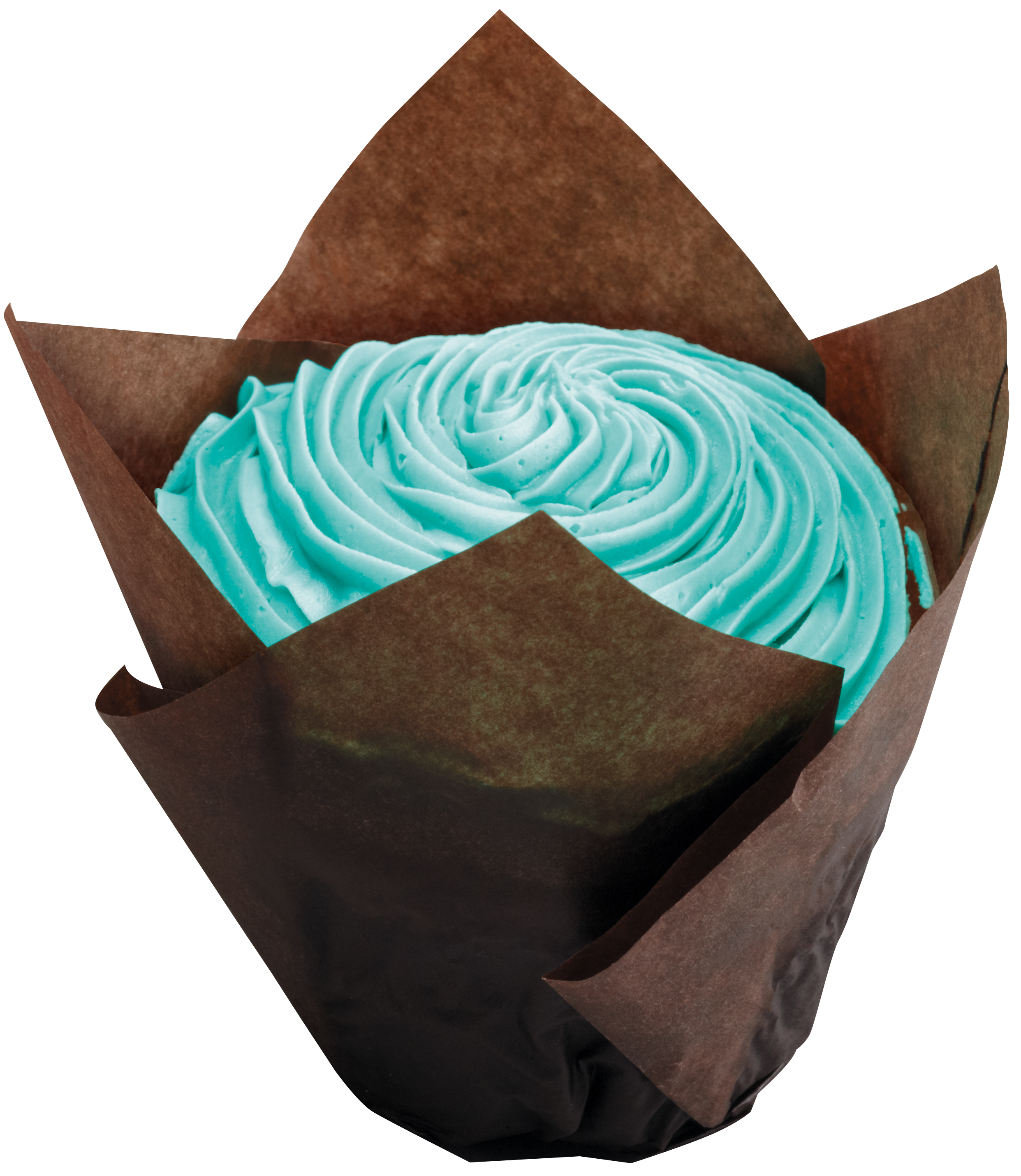 4 in Large Chocolate Brown Paper Tulip Cups 2500 ct.