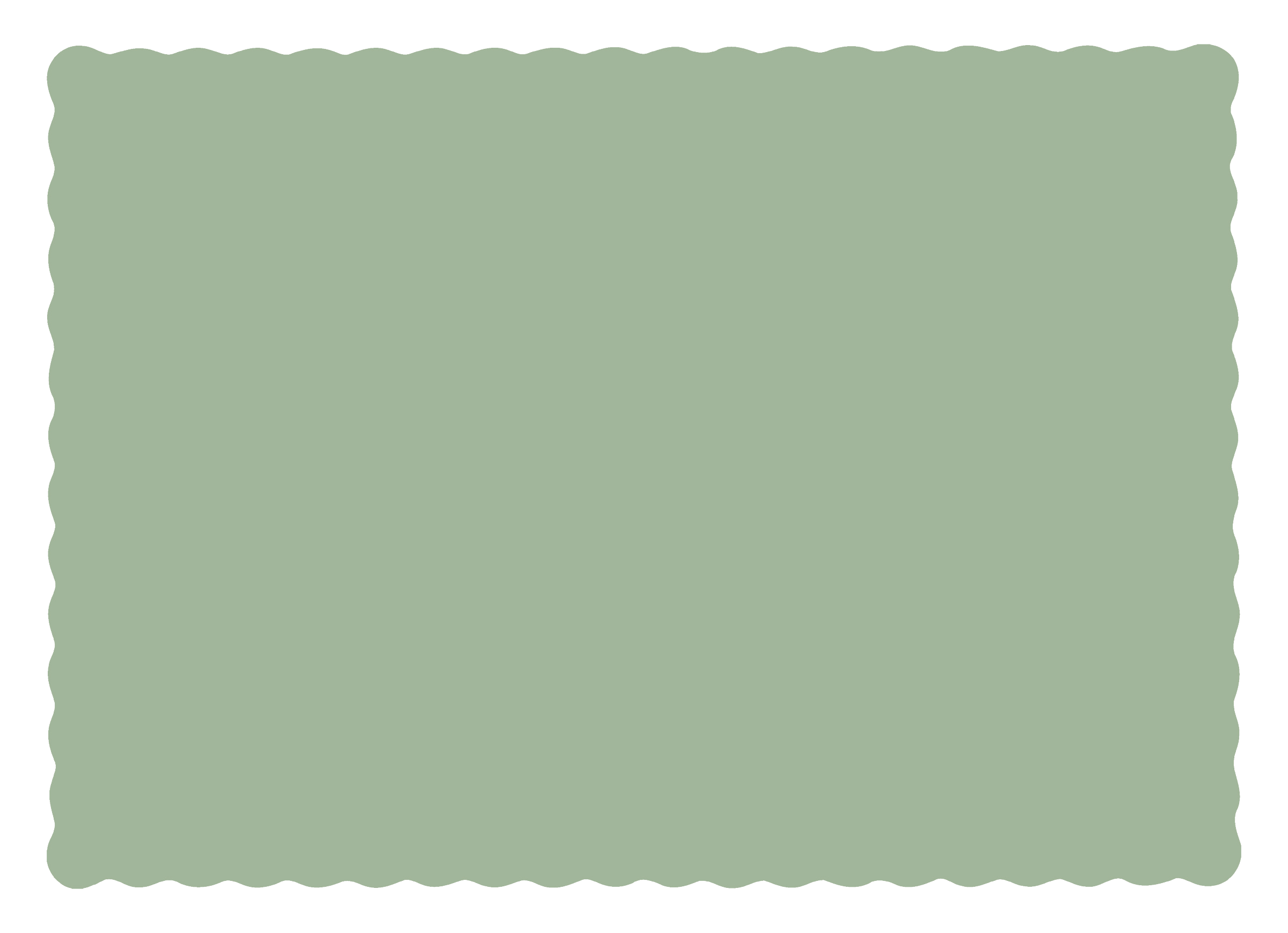 10 in x 14 in Scalloped Soft Sage Paper Placemats 1000 ct.