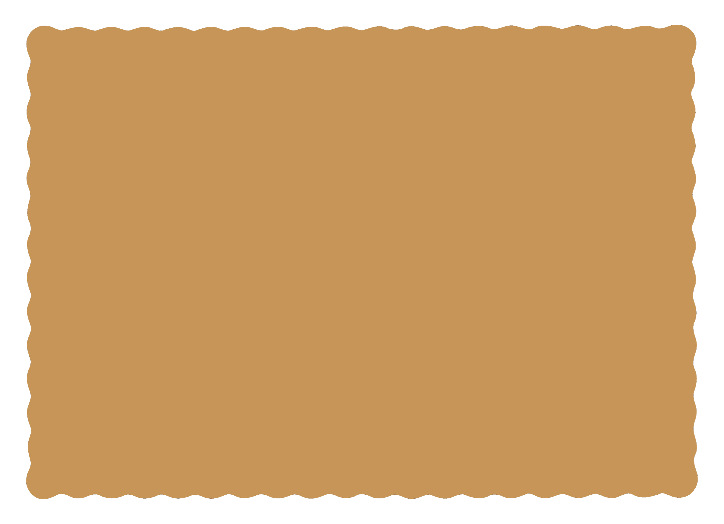 10 in x 14 in Scalloped Glittering Gold Paper Placemats 1000 ct.