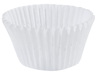 3.5 in x 1.5 in White Fluted Baking Cups 10000 ct.