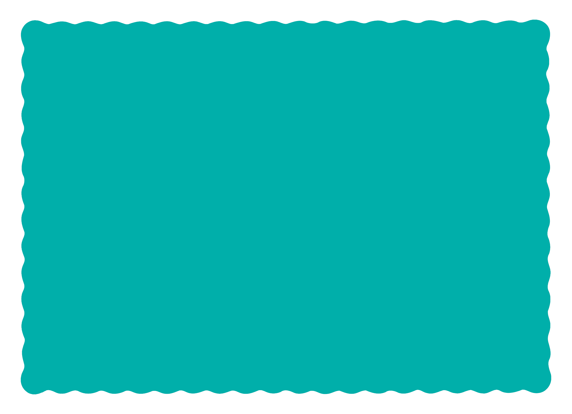 10 in x 14 in Scalloped Teal Paper Placemats 1000 ct.