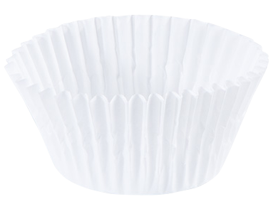 4.5 in White Fluted Baking Cups 10000 ct.