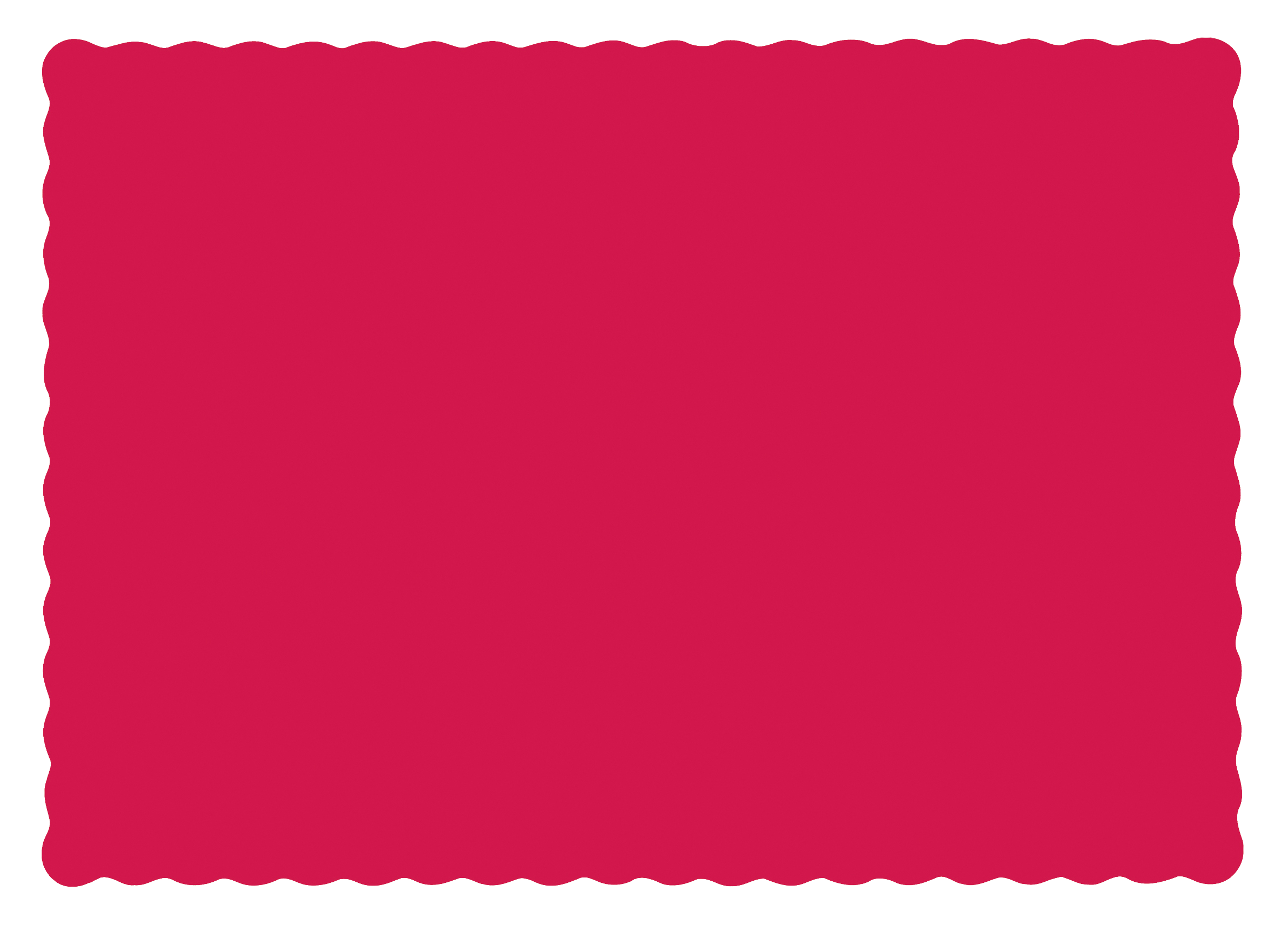 10 in x 14 in Scalloped Red Paper Placemats 1000 ct.