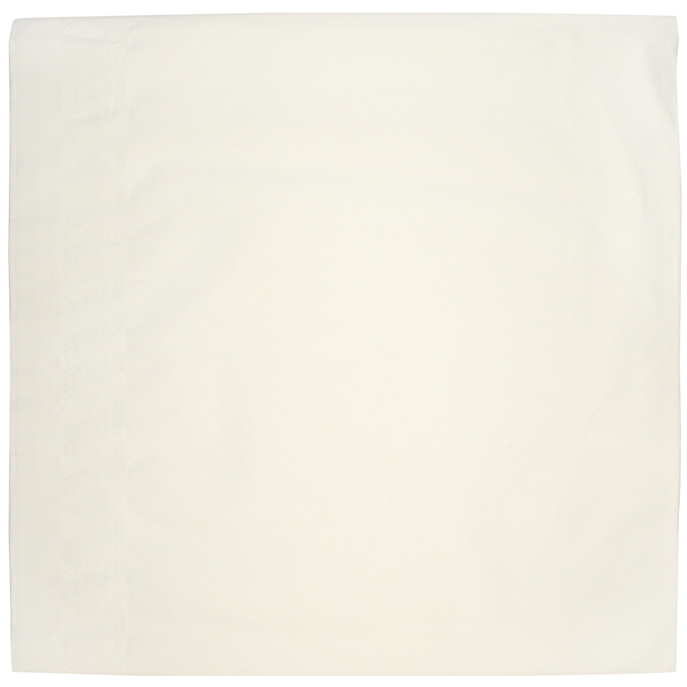 82 in x 82 in Greek Embossed White Paper Tablecloth 25 ct.