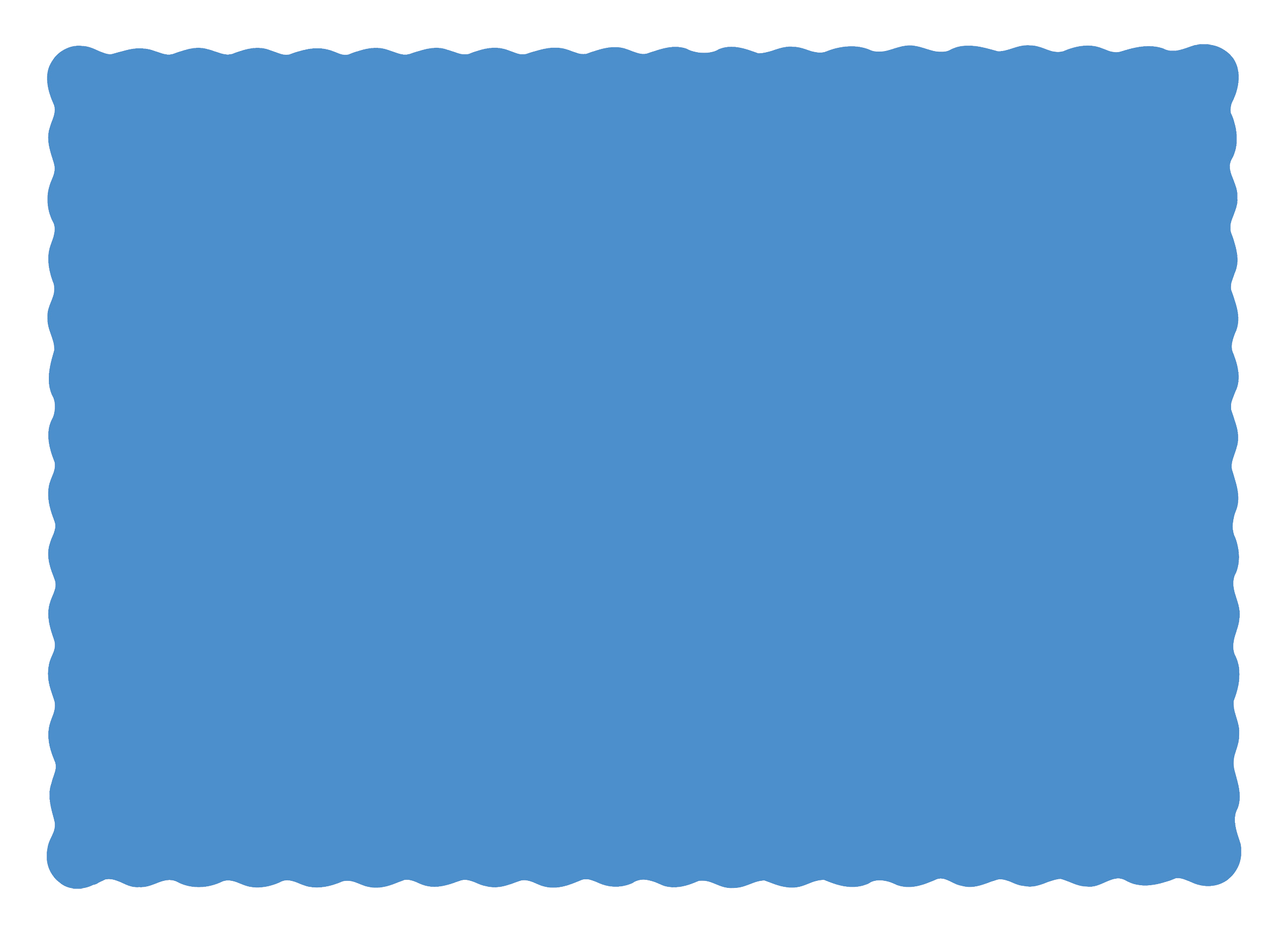 10 in x 14 in Scalloped Marina Blue Paper Placemats 1000 ct.