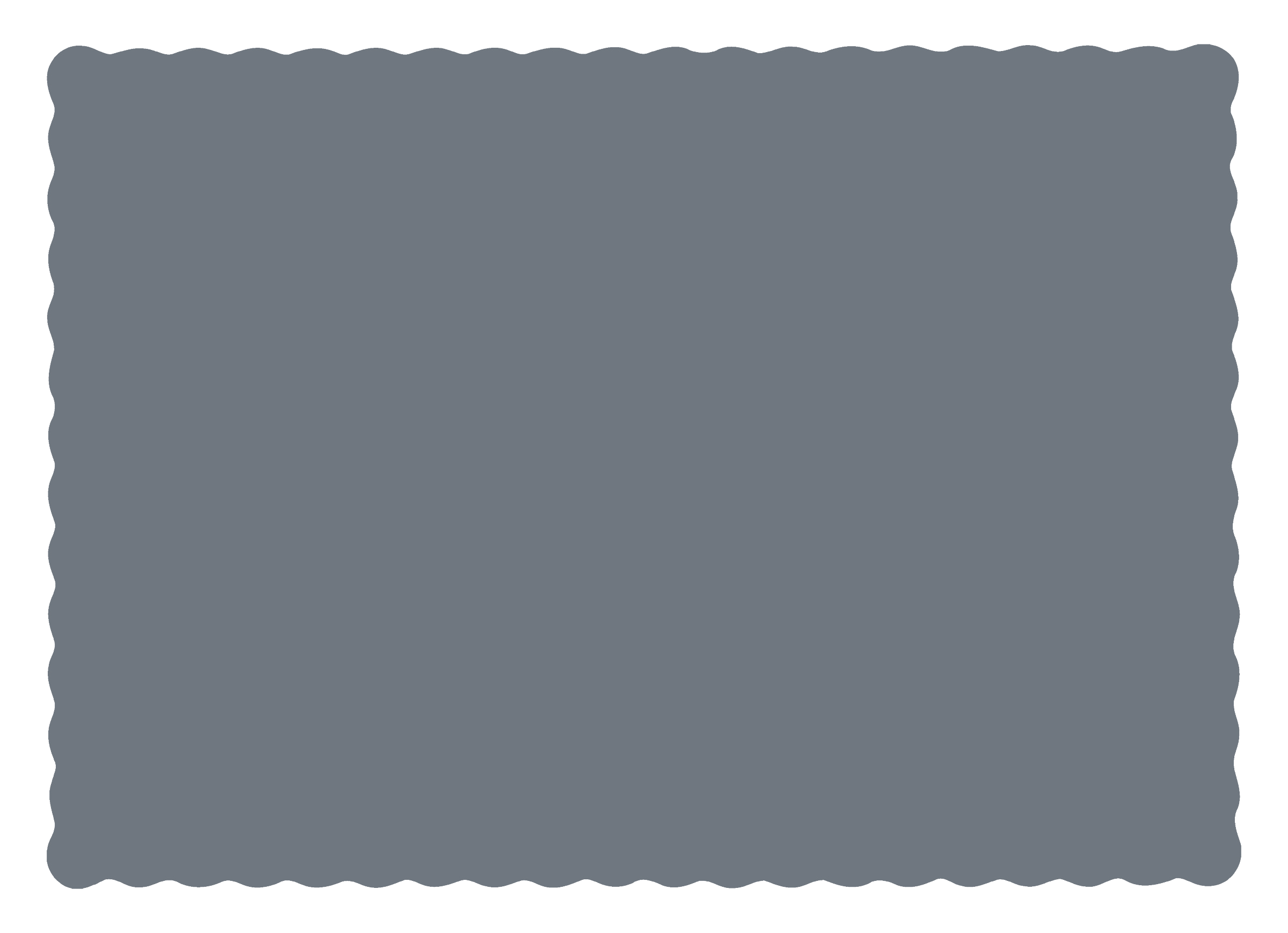 10 in x 14 in Scalloped Slate Paper Placemats 1000 ct.