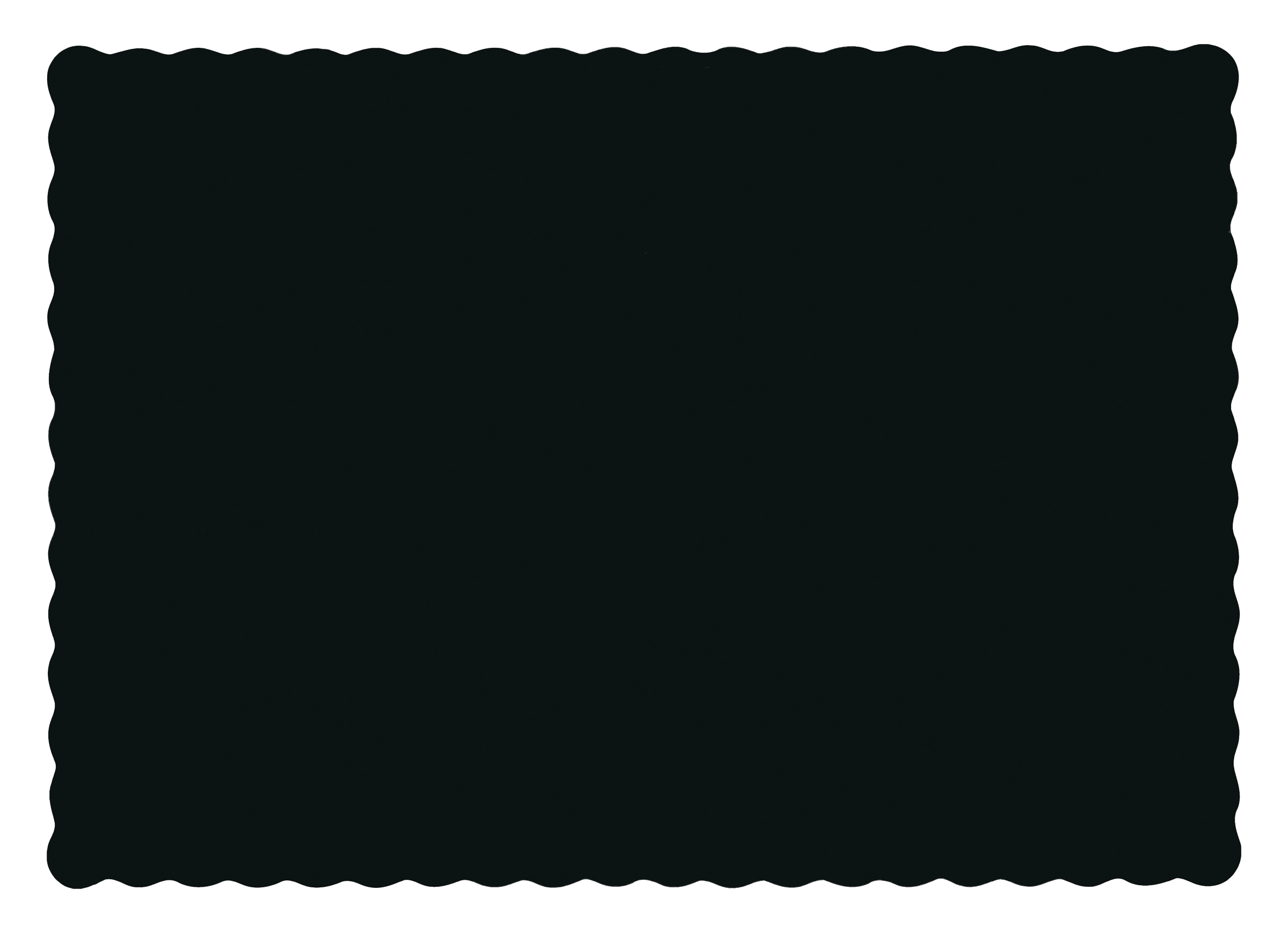 10 in x 14 in Scalloped Black Paper Placemats 1000 ct.