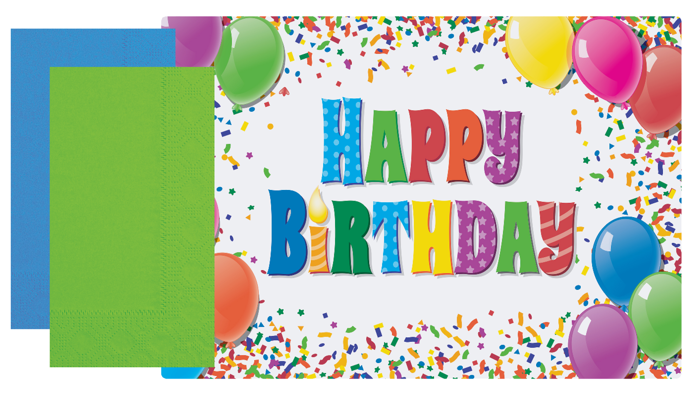 Happy Birthday Placemat and Napkin Combo Pack 500 ct.