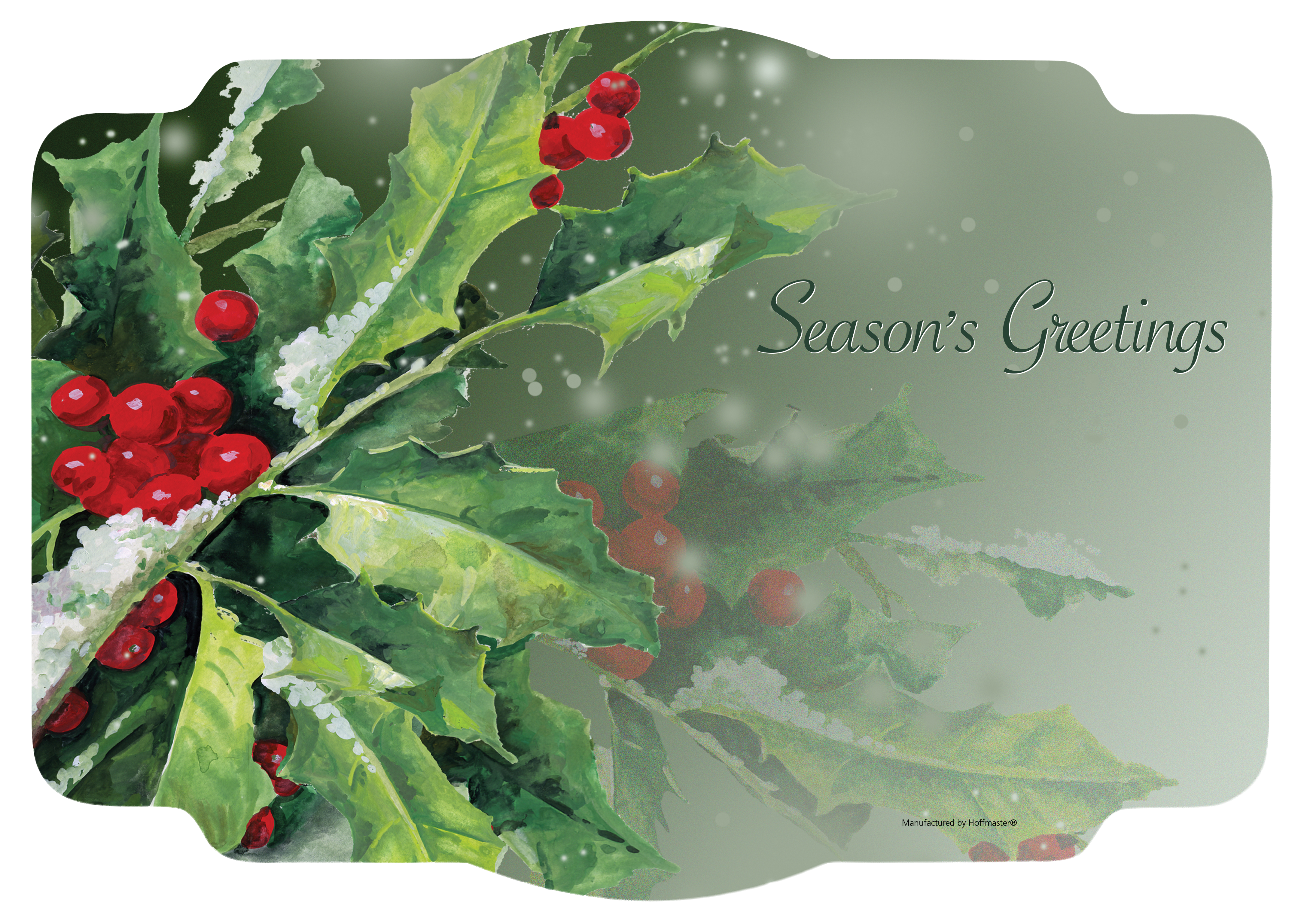10 in x 14 in Fanfare Edge Holiday Greetings Paper Placemats 1000 ct.