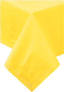 54 in x 108 in Sun Yellow Paper Tablecloth 25 ct.