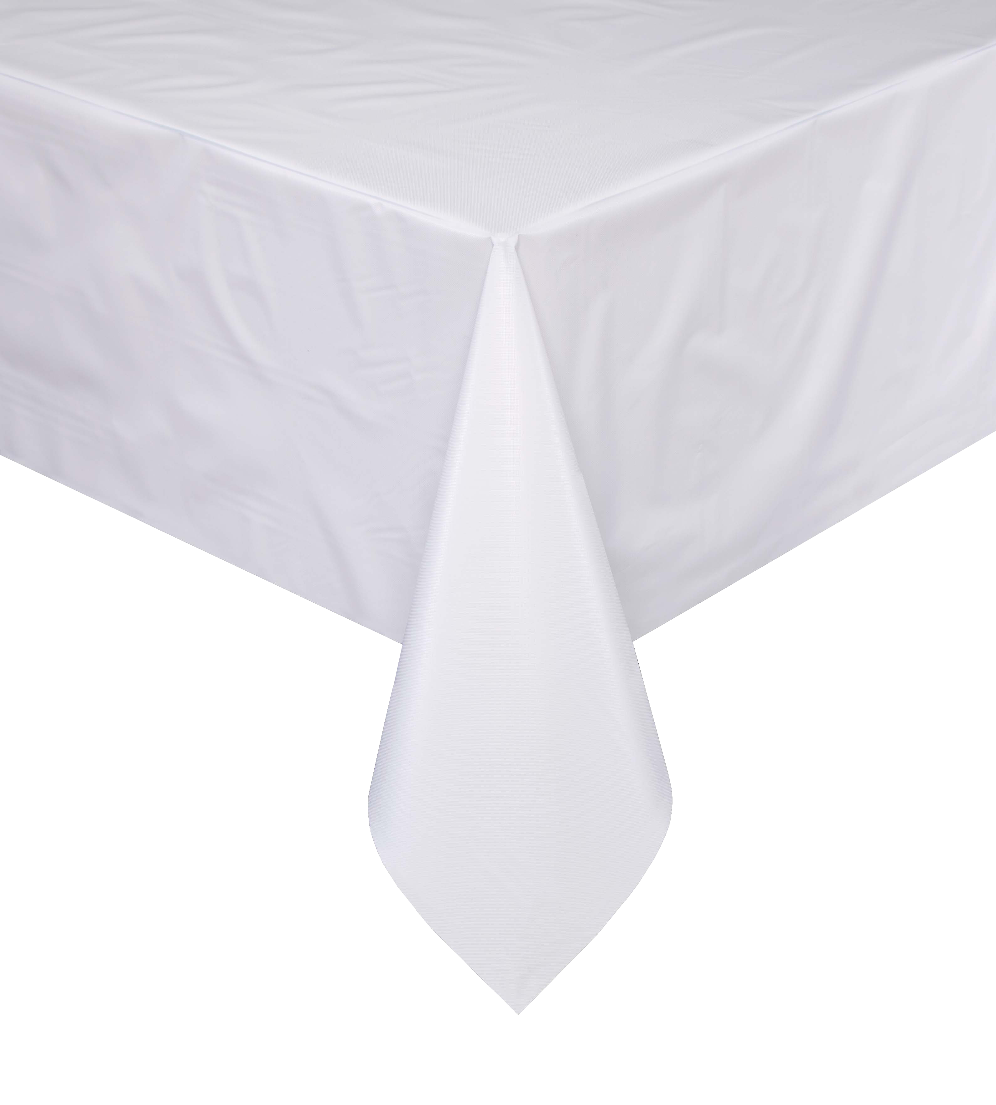 54 in x 108 in White Plastic Tablecloths 12 ct.