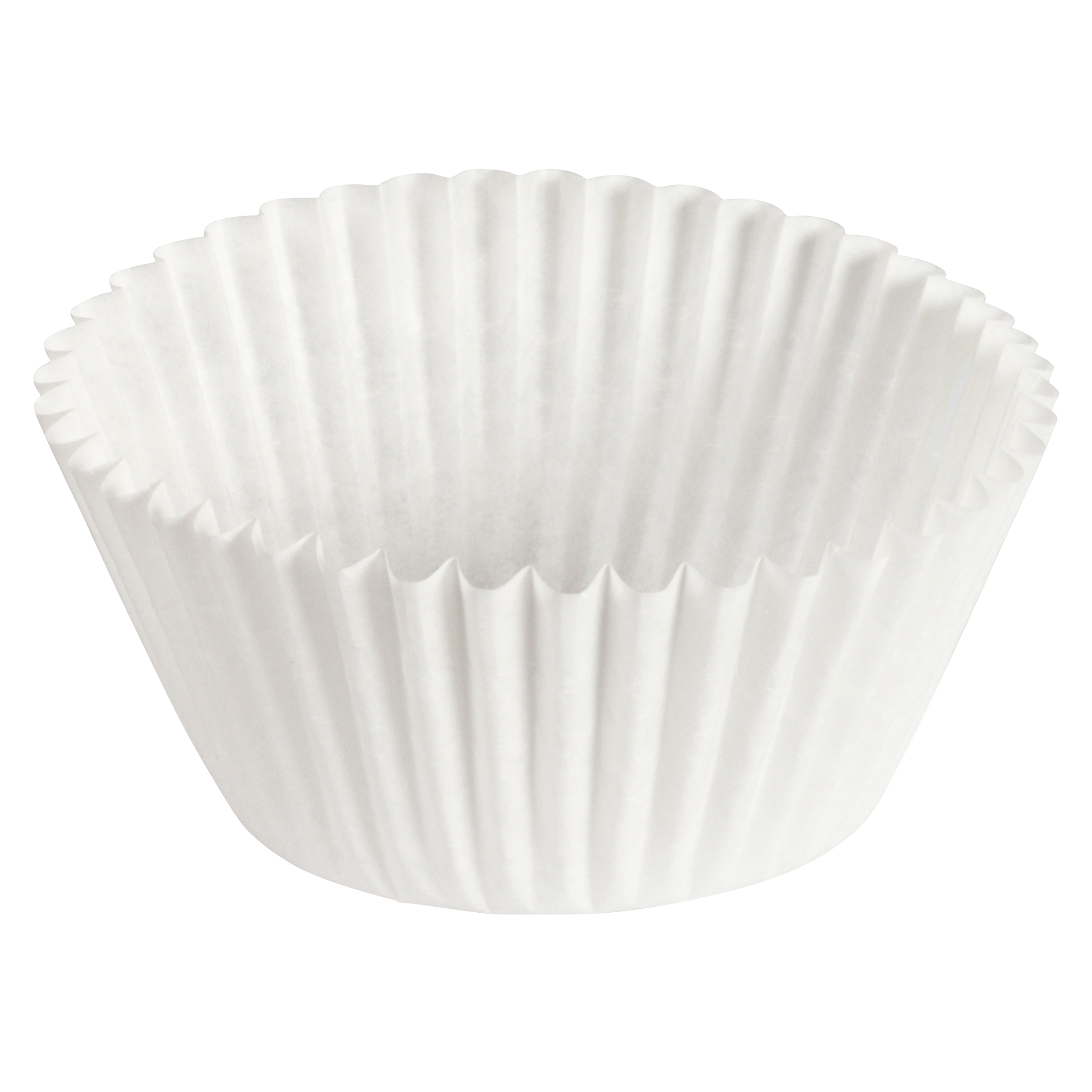 5.5 in x 2.25 in White Fluted Baking Cups 10000 ct.