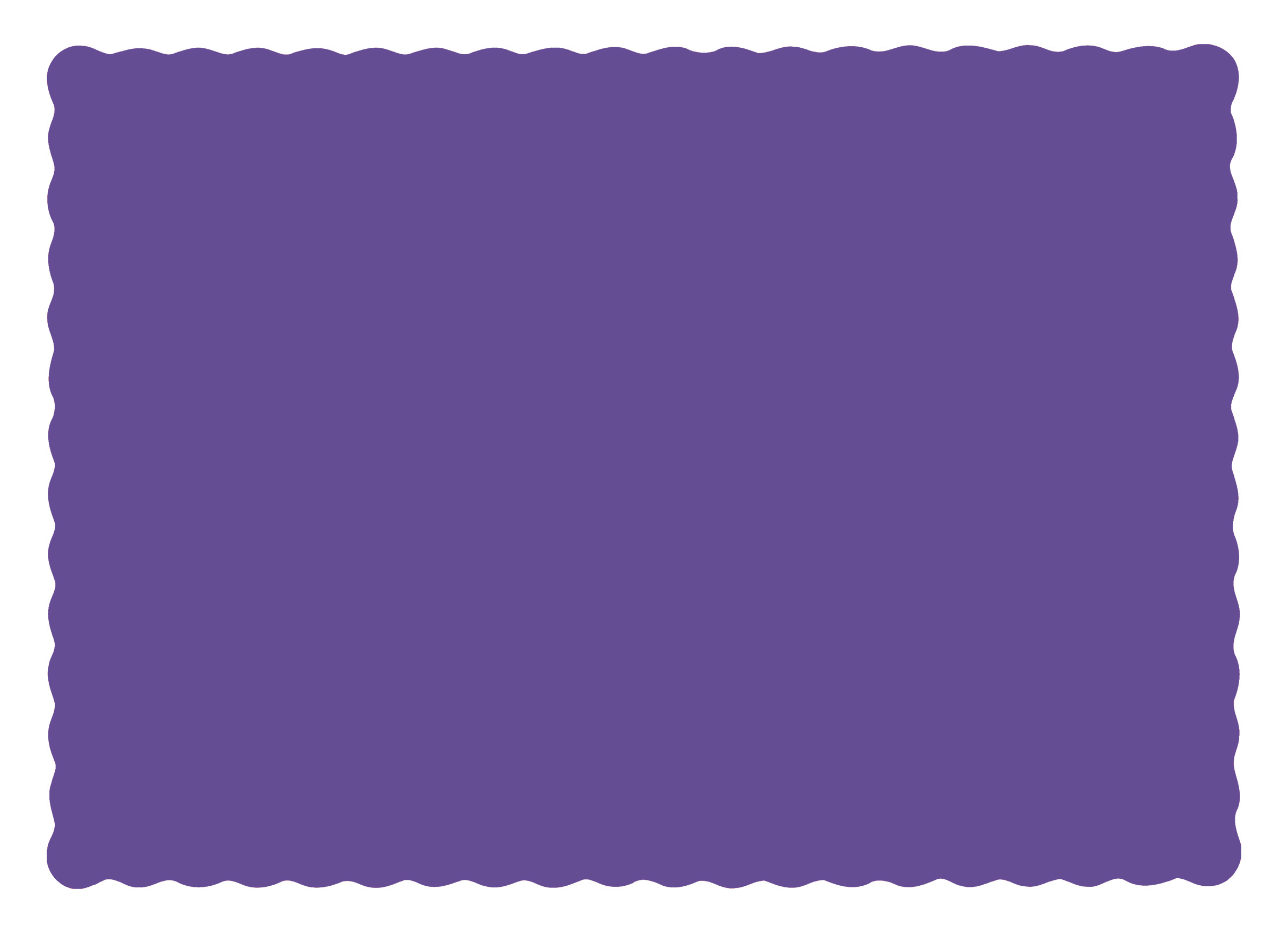 10 in x 14 in Scalloped Purple Paper Placemats 1000 ct.