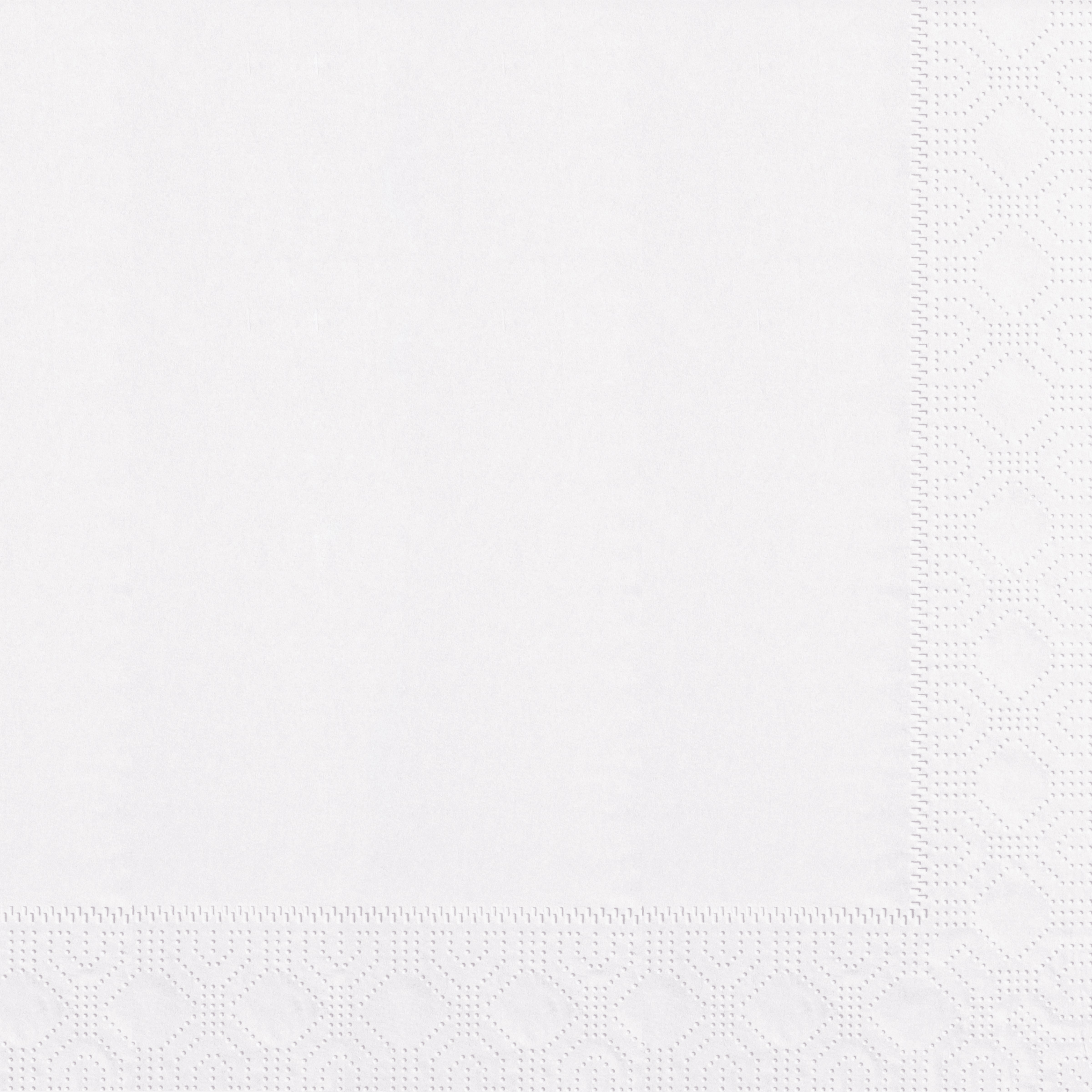 8.5 in x 8.5 in Regal Embossed White Dinner Napkins 1200 ct.
