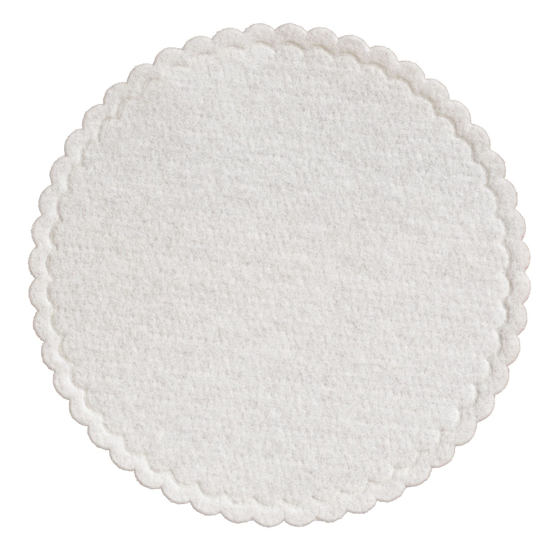 3.25 in Linen-Like Scalloped White Coasters With Wax Backing 1000 ct.