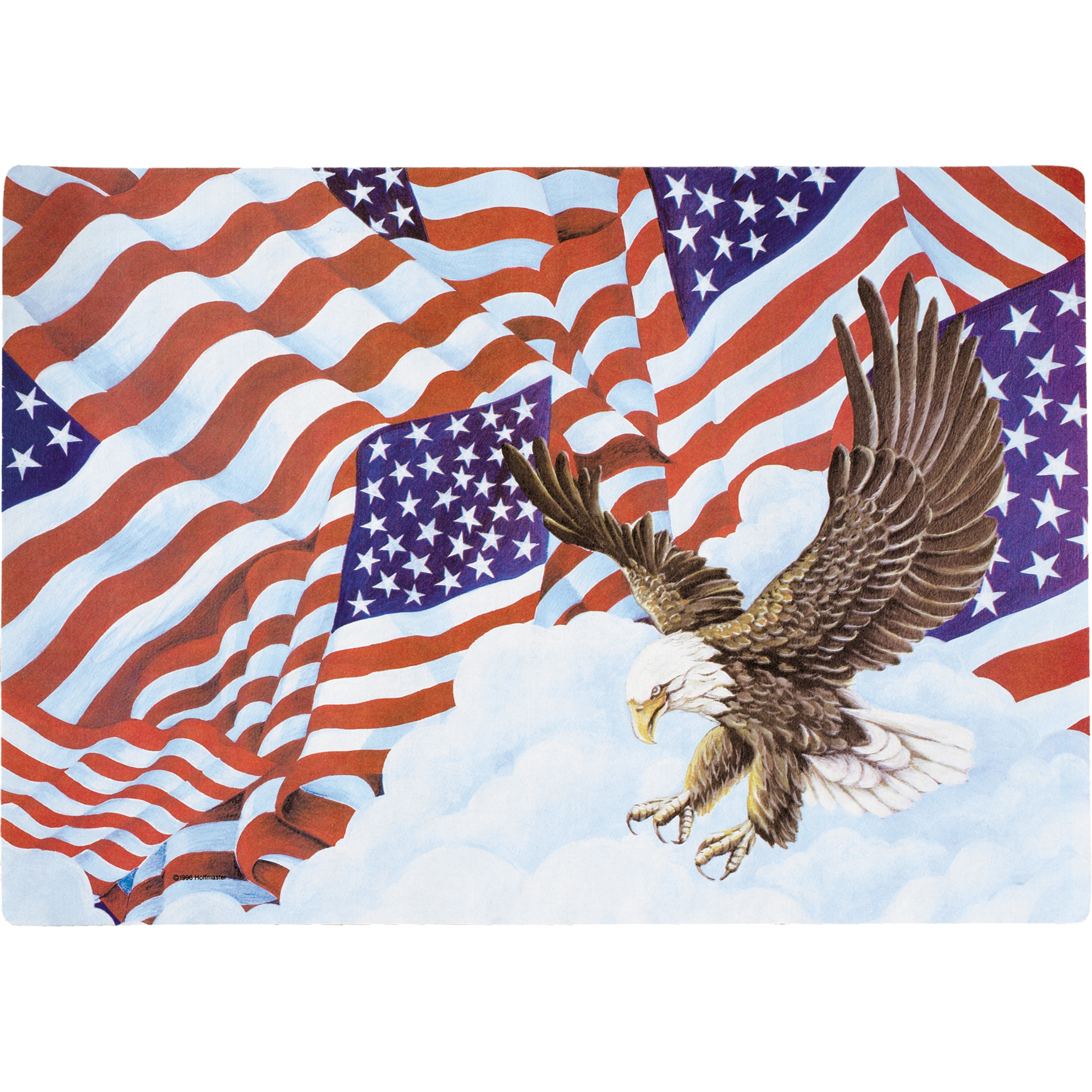 10 in x 14 in Patriotic Flags Paper Placemats 1000 ct.