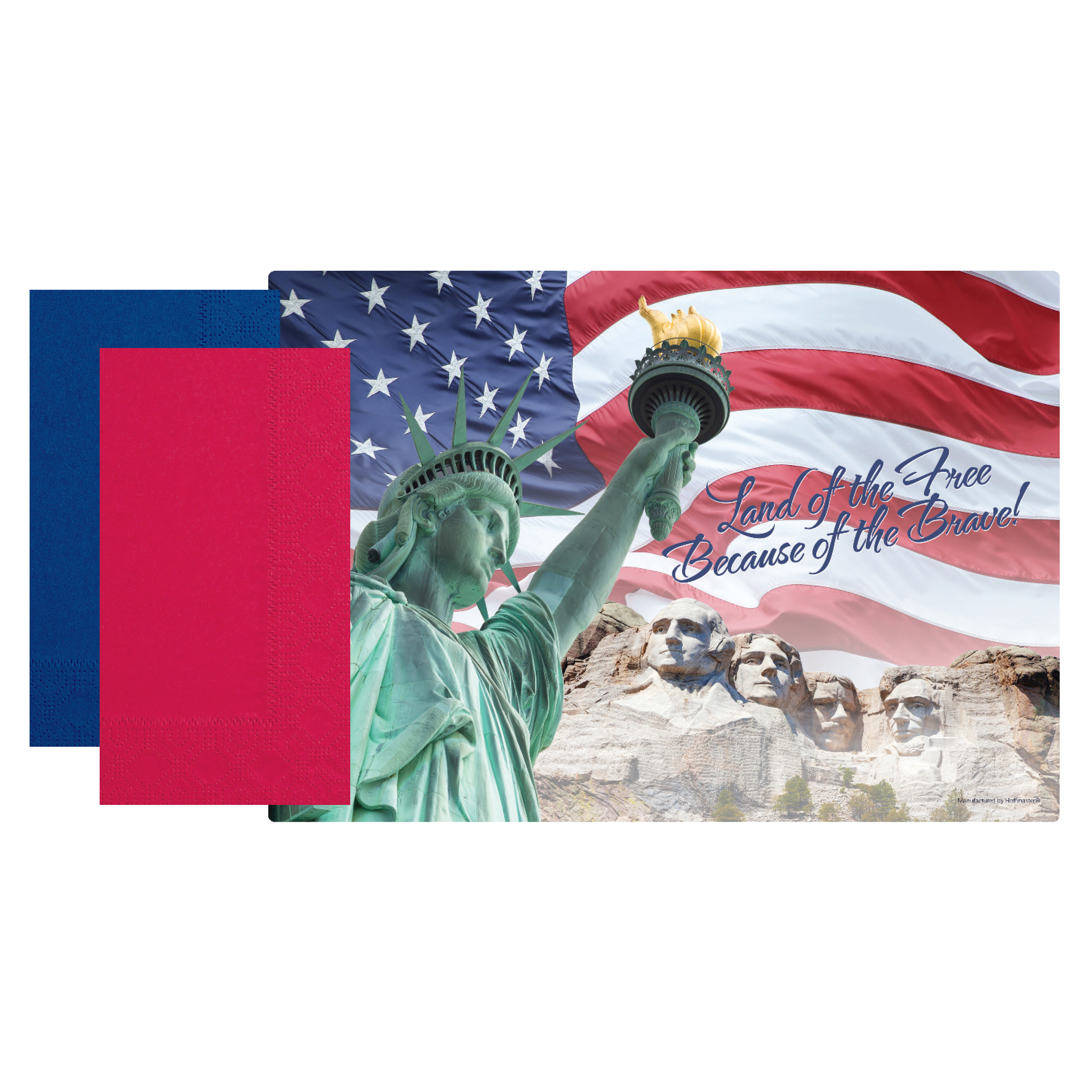 Patriotic Paper Placemat and Napkin Combo Pack 500 ct.