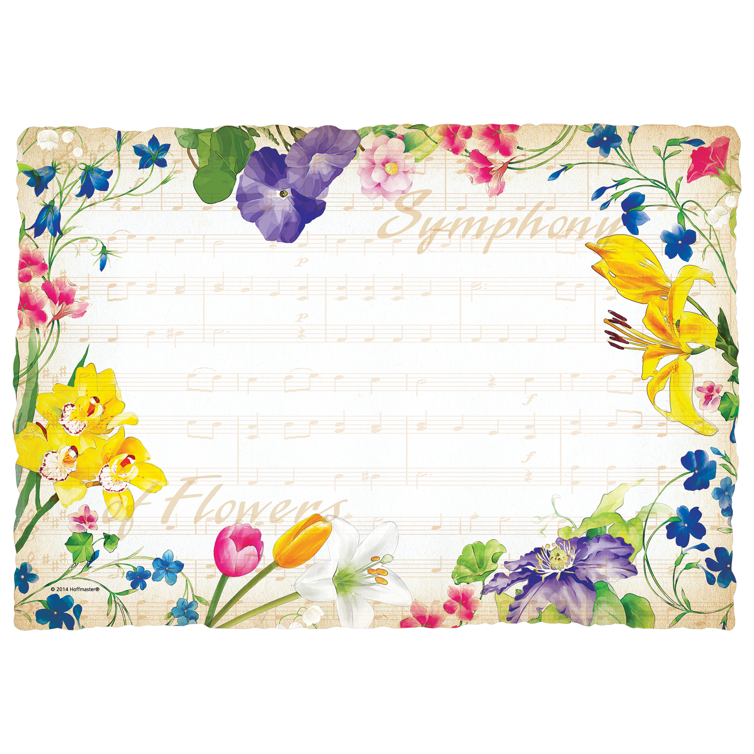 10 in x 14 in Symphony Flowers Paper Placemats 1000 ct.