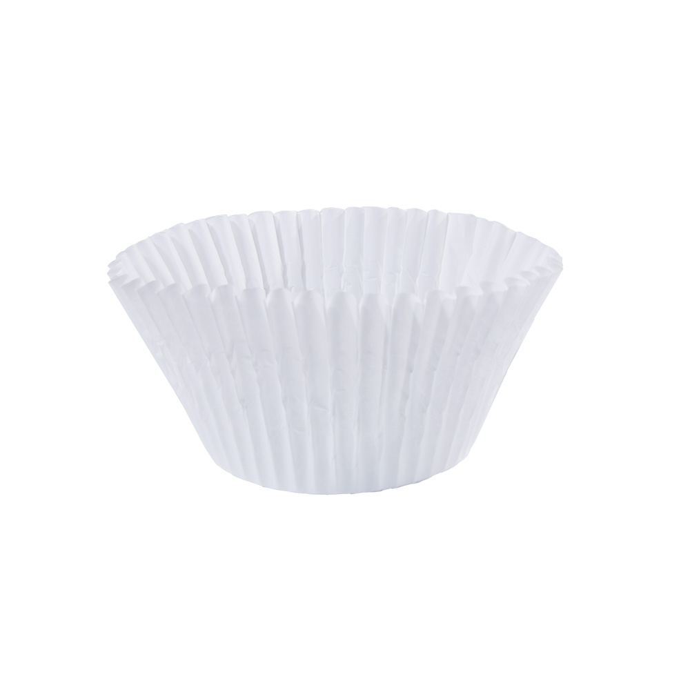 5.5 in x 2.25 in White Fluted Baking Cups 10000 ct.