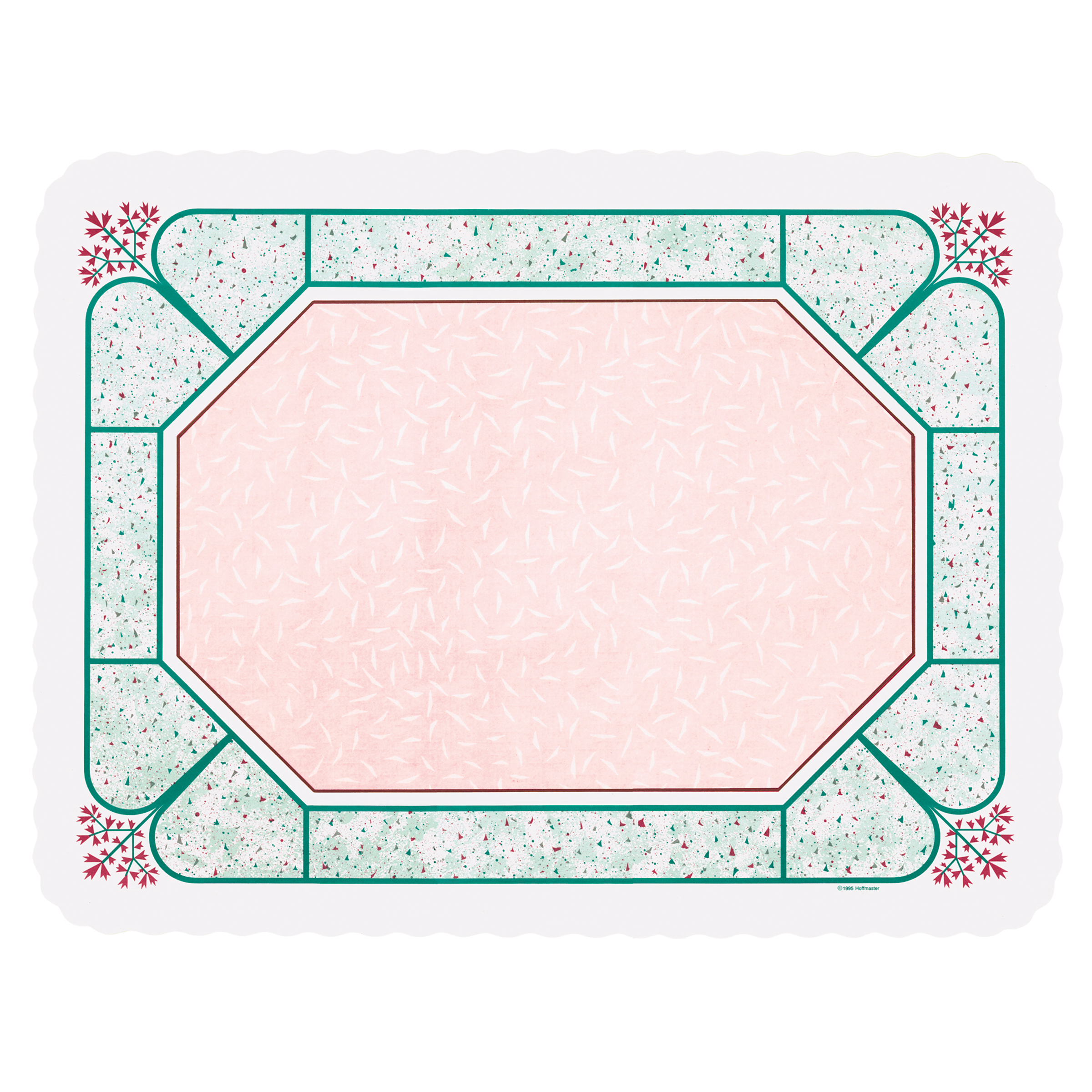 13 in x 17 in Scalloped Cobblestone Paper Traymats 1000 ct.