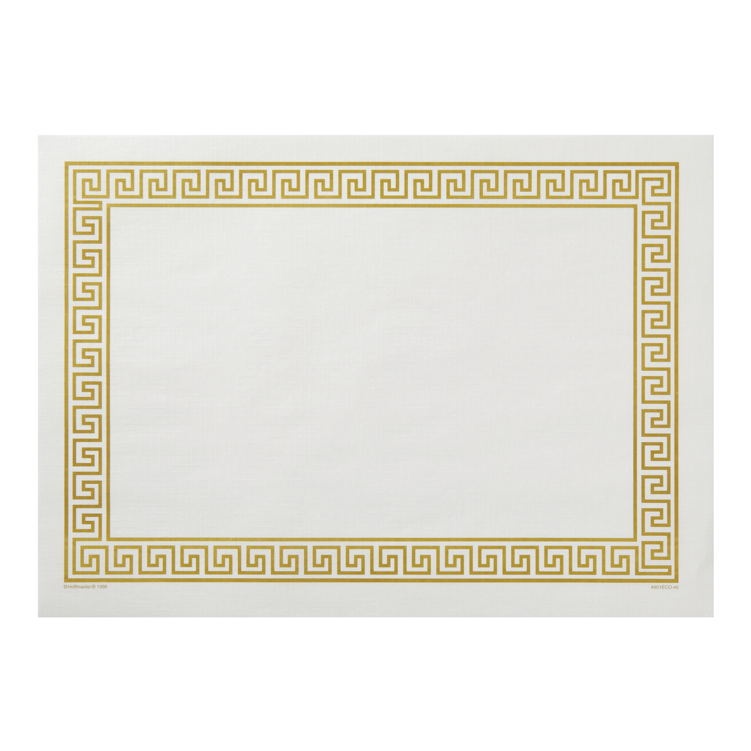 10 in x 14 in Gold Greek Key Paper Placemats 1000 ct.