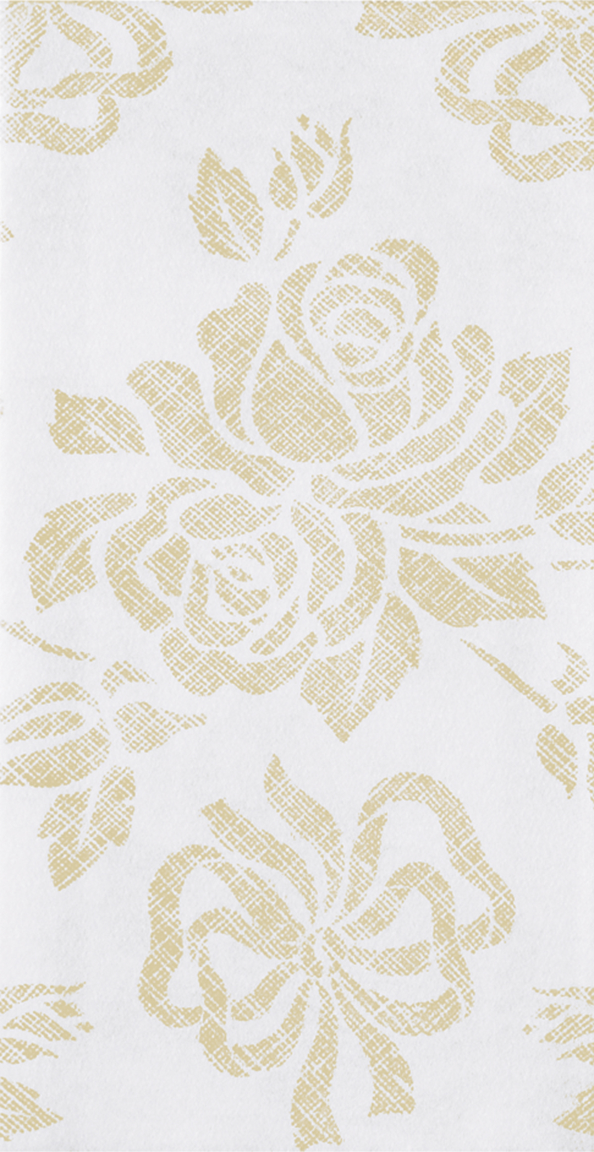 8.5 in x 4.25 in Linen-Like Gold Floral Guest Towels 500 ct.