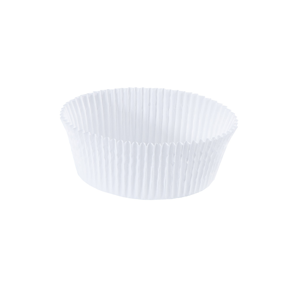 6.5 in White Fluted Baking Cups 5000 ct.