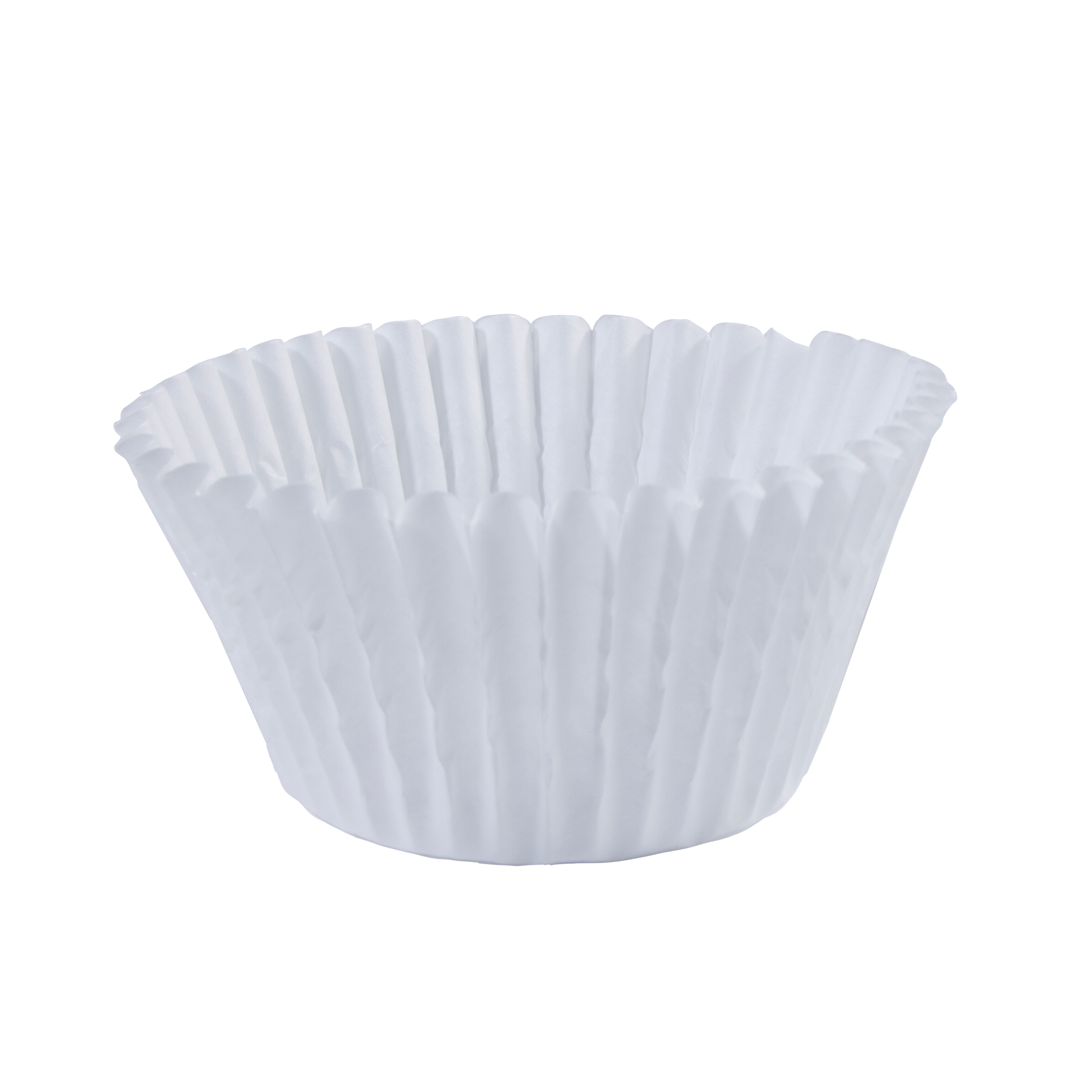 4.5 in White Fluted Baking Cups 10000 ct.