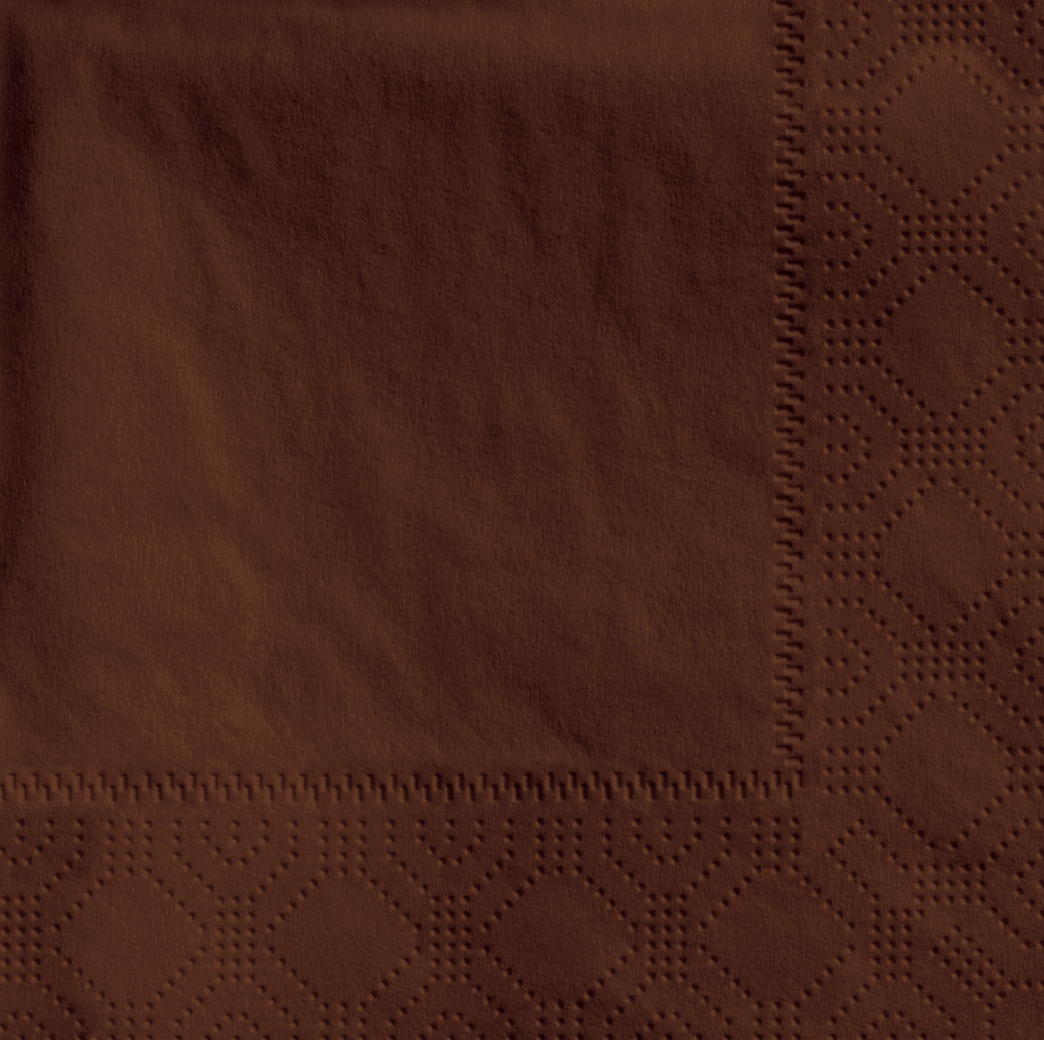 4.75 in x 4.75 in Regal Embossed Chocolate Brown Beverage Napkins 1000 ct.