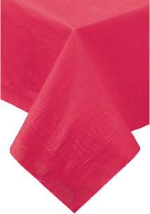 82 in x 82 in Red Paper Tablecloths 25 ct.