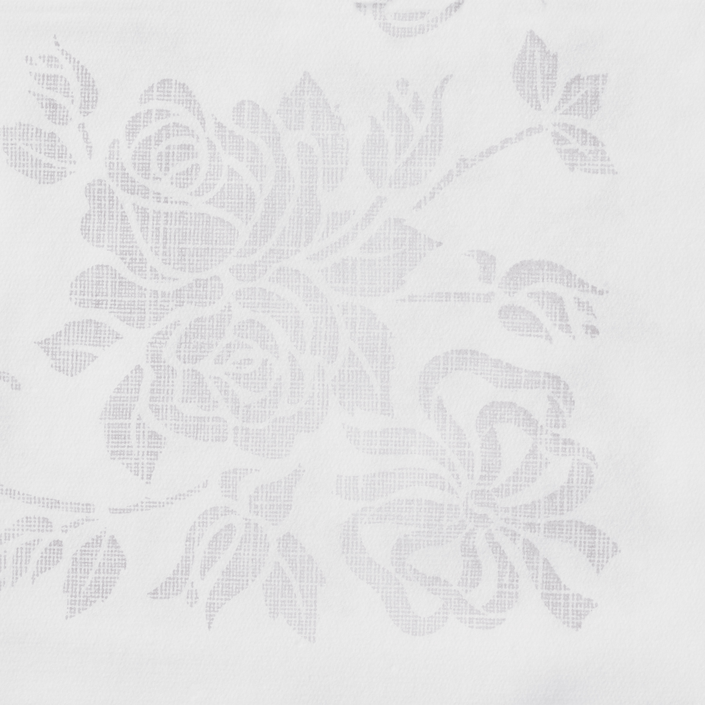 8.5 in Linen-Like Silver Floral Dinner Napkins 300 ct.