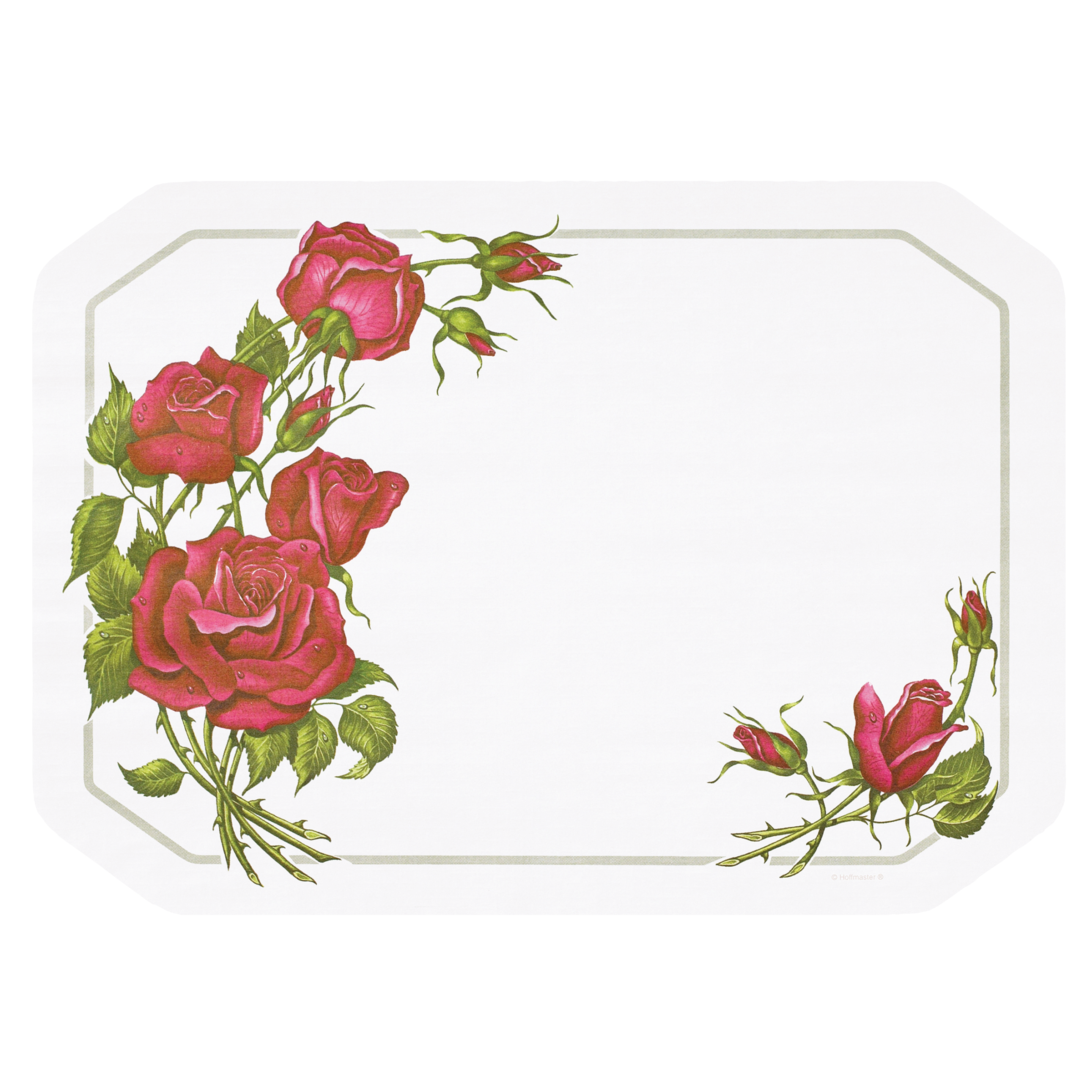 10 in x 14 in Roses Paper Placemats 1000 ct.