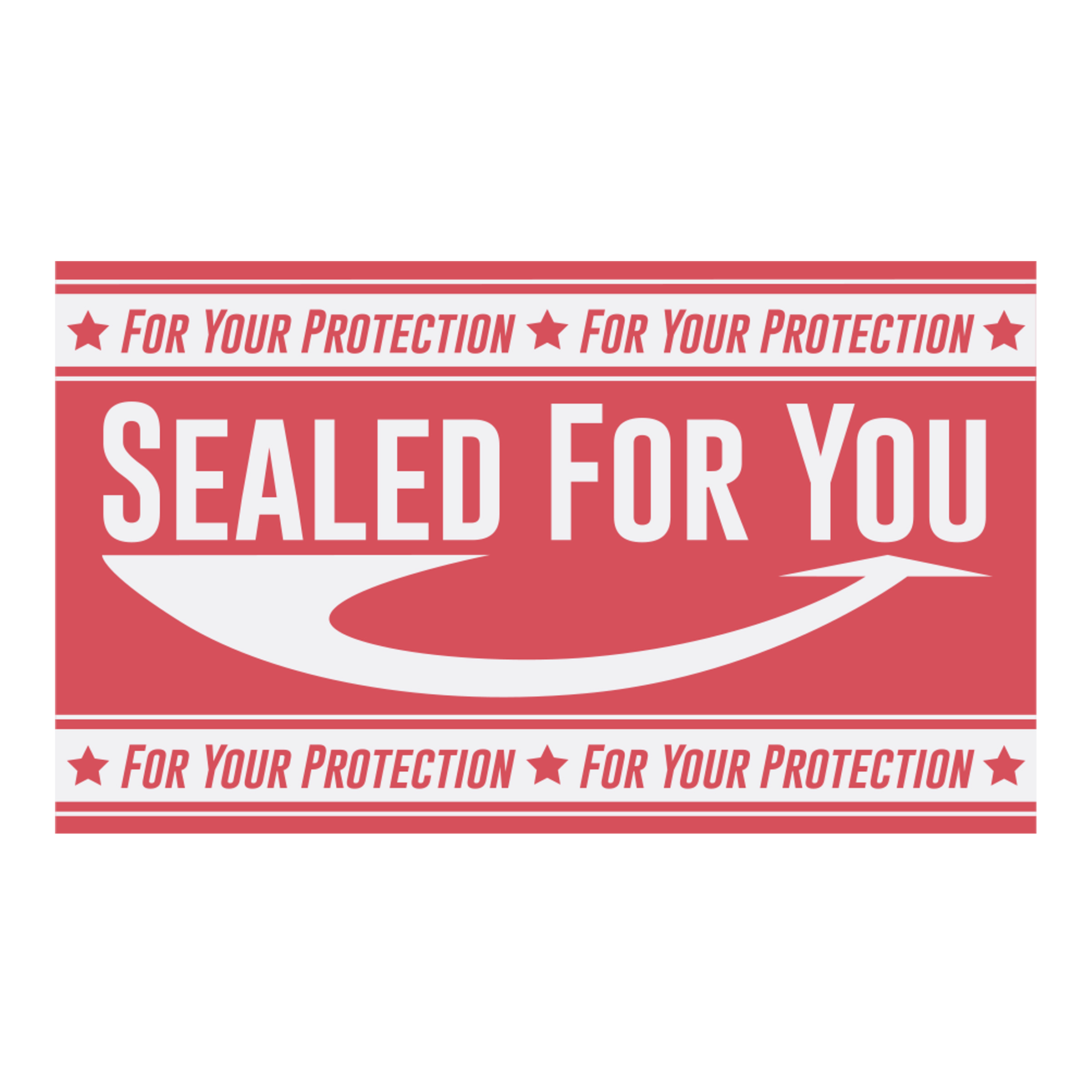 1.75 in x 3 in “Sealed For You” Tamper Evident Stickers 500 ct.