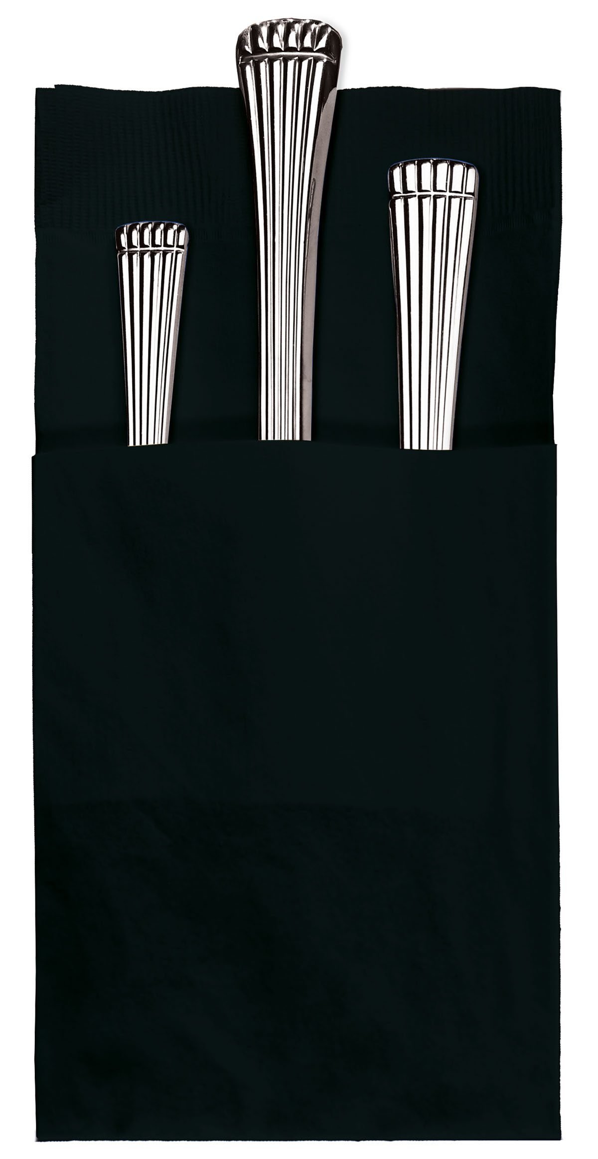 8.25 in x 4.25 in Quickset Coin Embossed Black Dinner Napkins 800 ct.