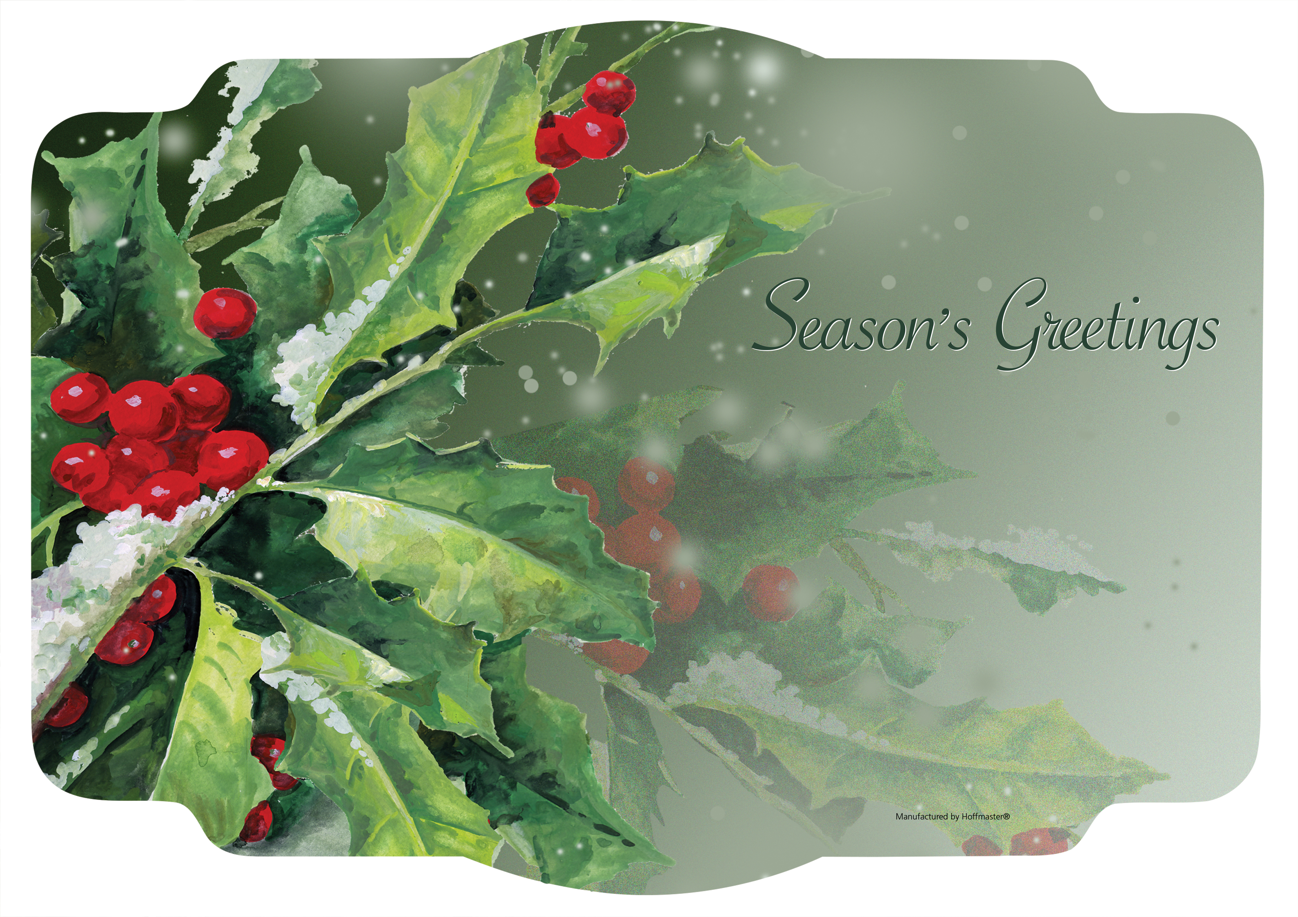 10 in x 14 in Fanfare Edge Holiday Greetings Paper Placemats 1000 ct.