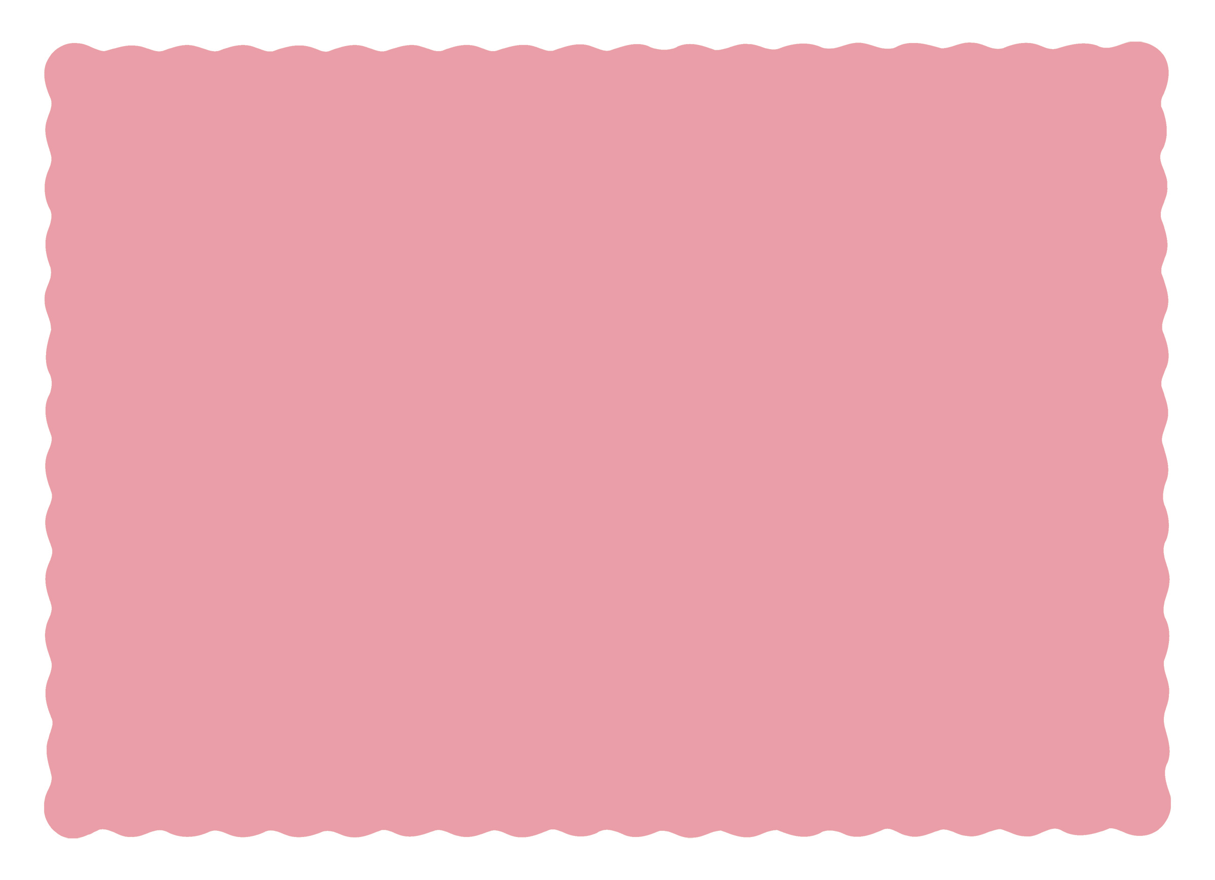 10 in x 14 in Scalloped Dusty Rose Pink Paper Placemats 1000 ct.