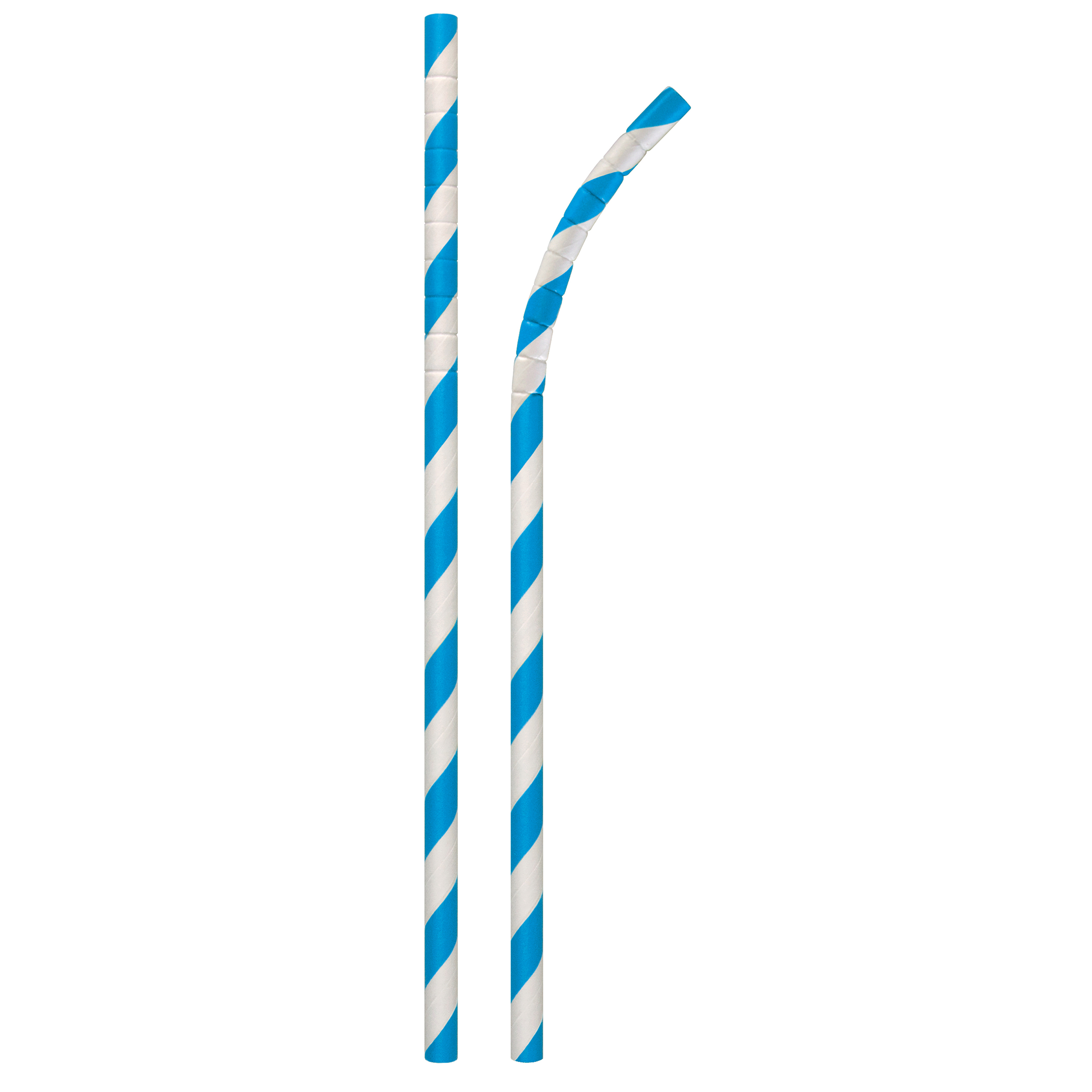 Aardvark 7.75″ Blue Striped Eco-Flex Paper Straws – 4800 ct.