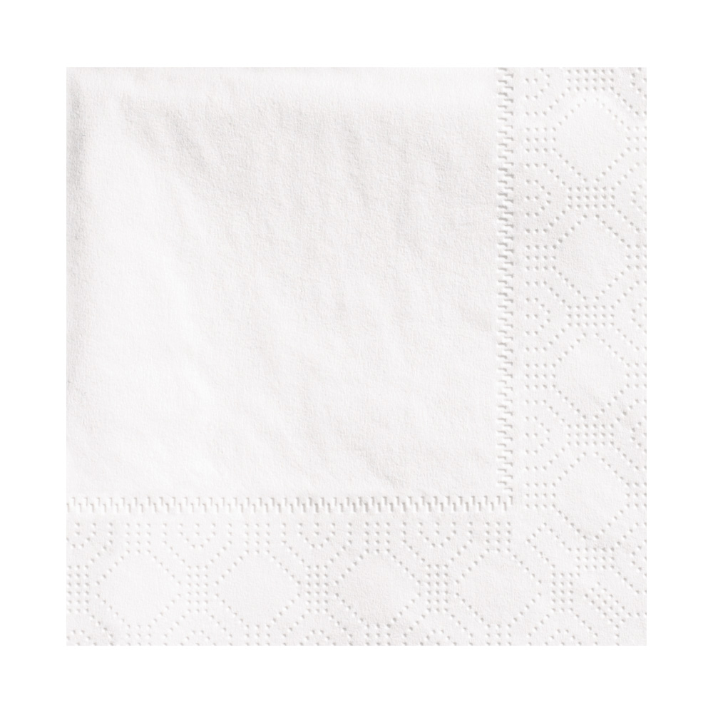 4.75 in 3 Ply Regal Embossed White Beverage Napkins 2400 ct.