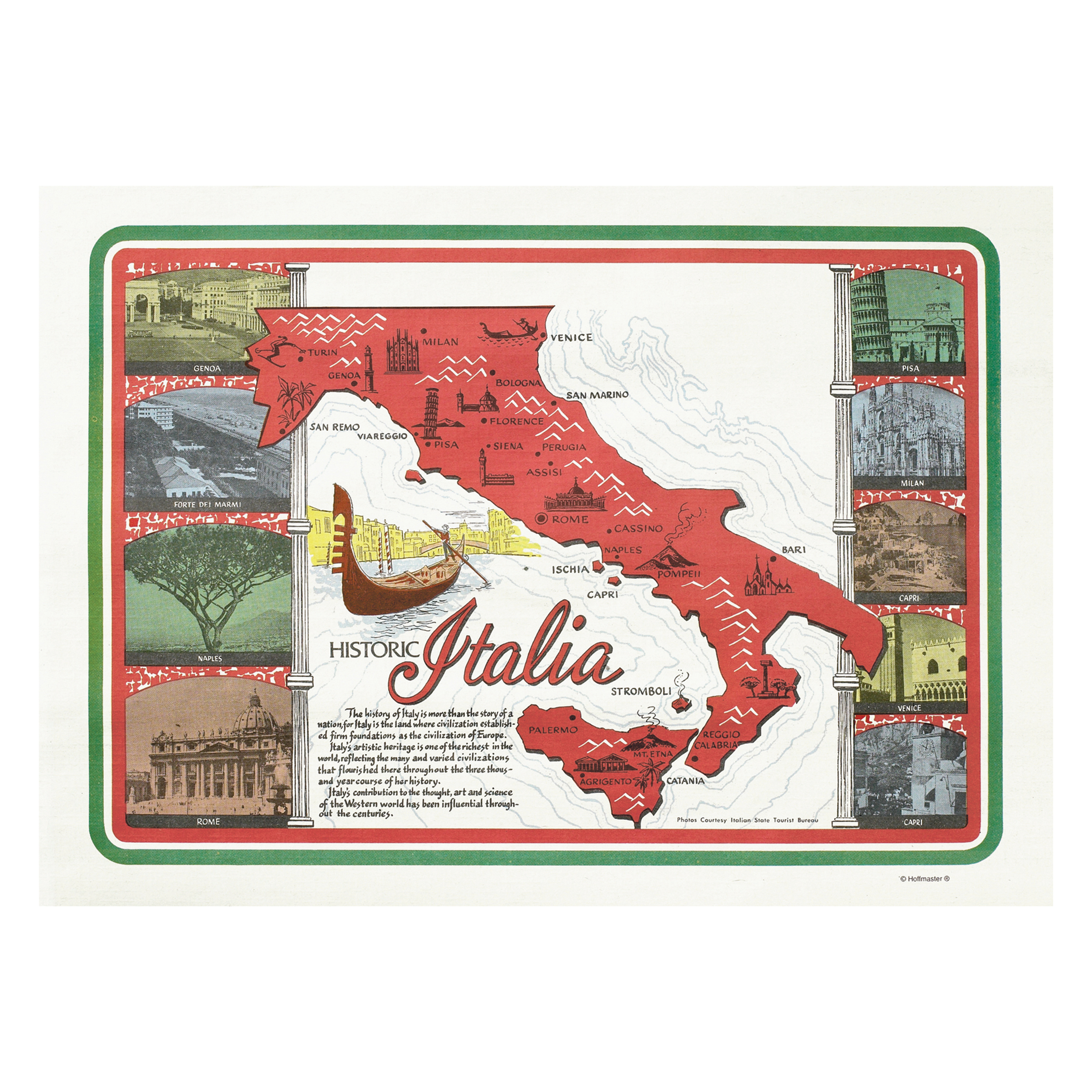 10 in x 14 in Historic Italia Paper Placemats 1000 ct.