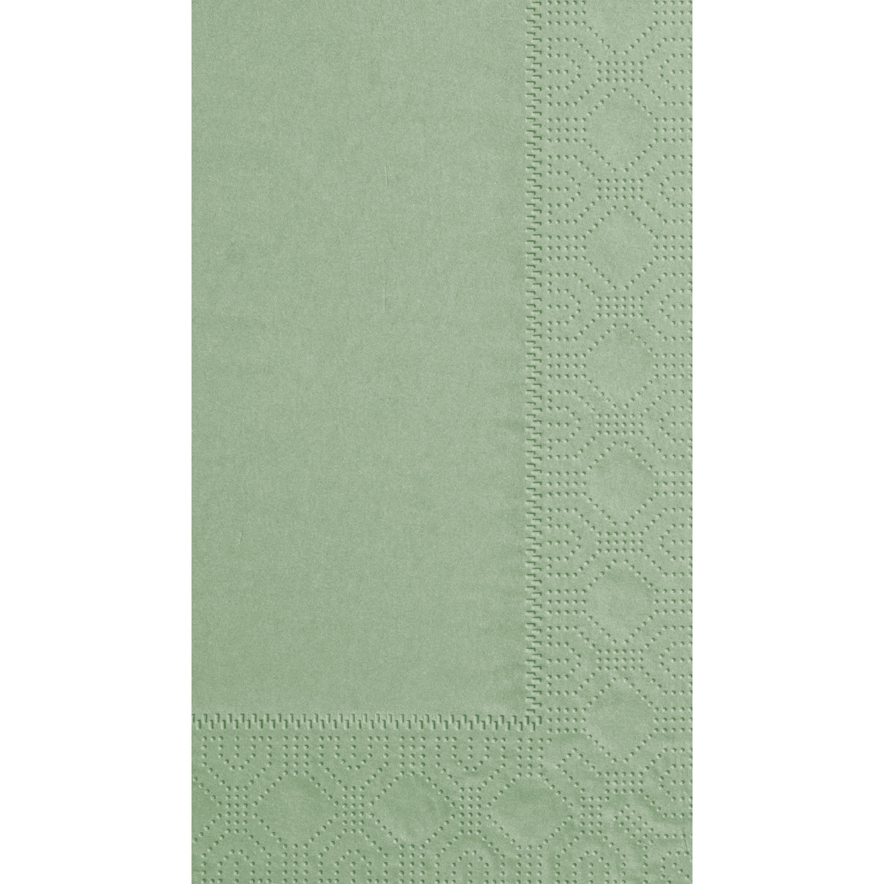7.5 in x 4.25 in Regal Embossed Sage Green Dinner Napkins 1000 ct.