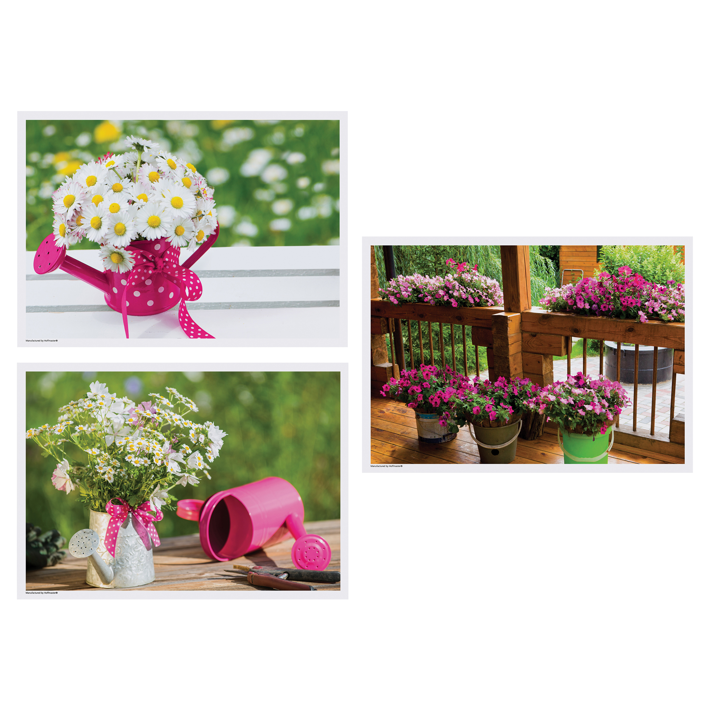 10 in x 14 in Pretty Pink Garden Multipack Paper Placemats 1000 ct.