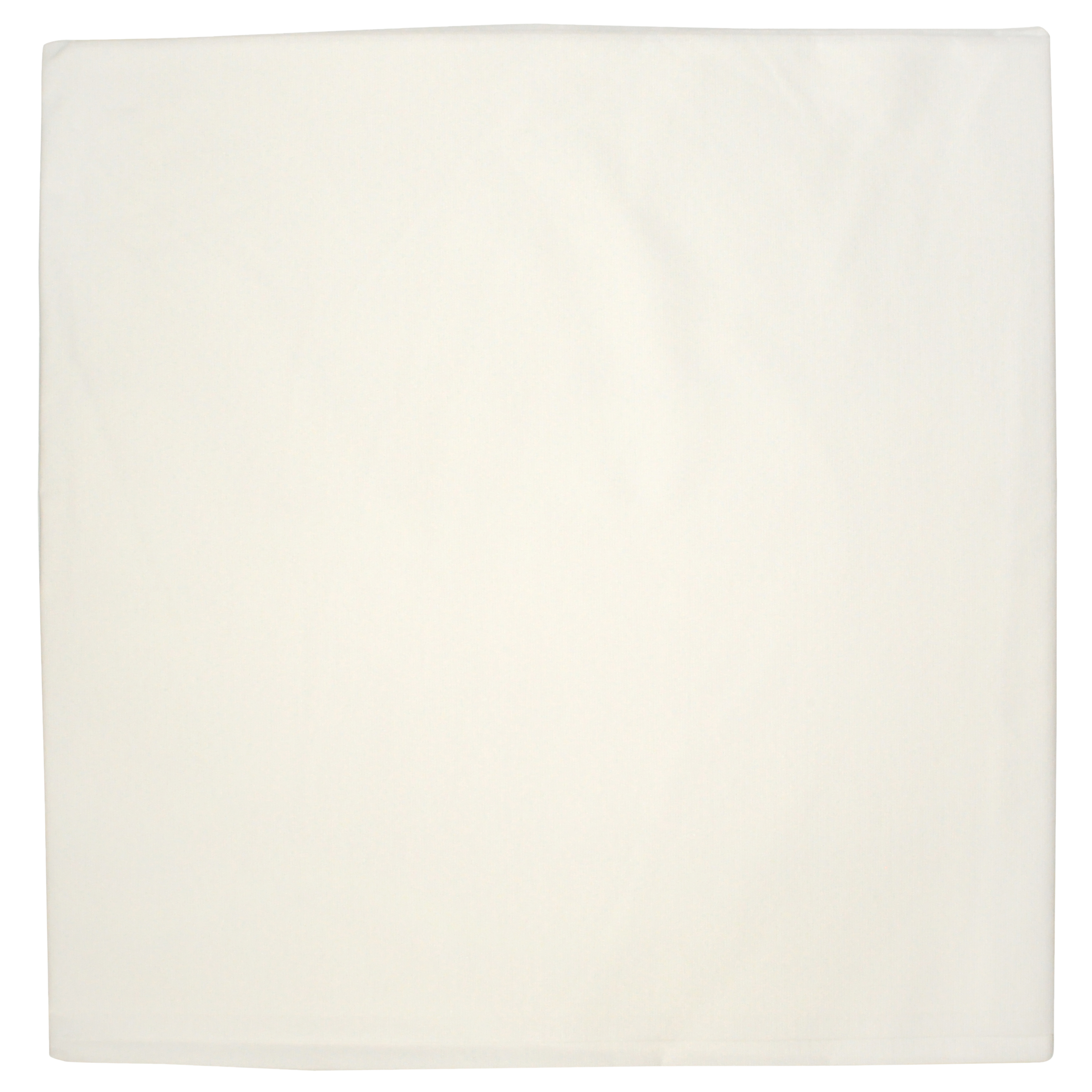 82 in x 82 in Linen-Like Greek Key Embossed White Tablecloth 24 ct.