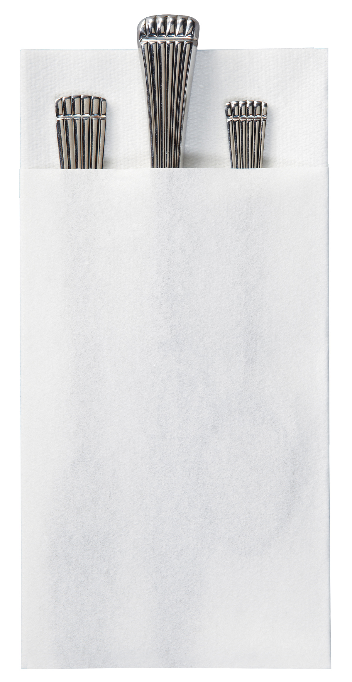 8.5 in x 4.25 in Linen-Like Quickset White Dinner Napkins 300 ct.